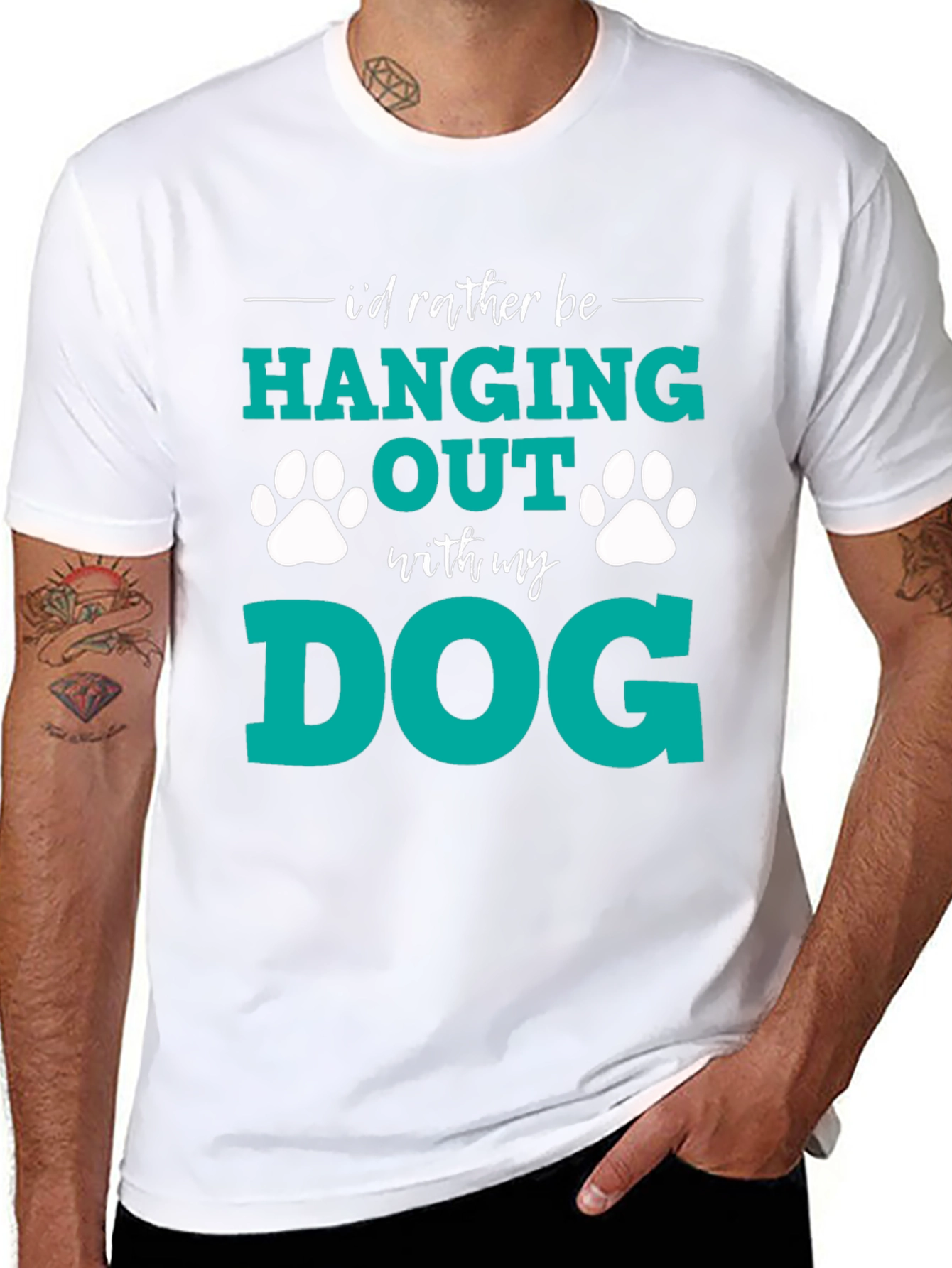 Dog Lover T-Shirt: I'd Rather Be Hanging Out With My Dog - 8