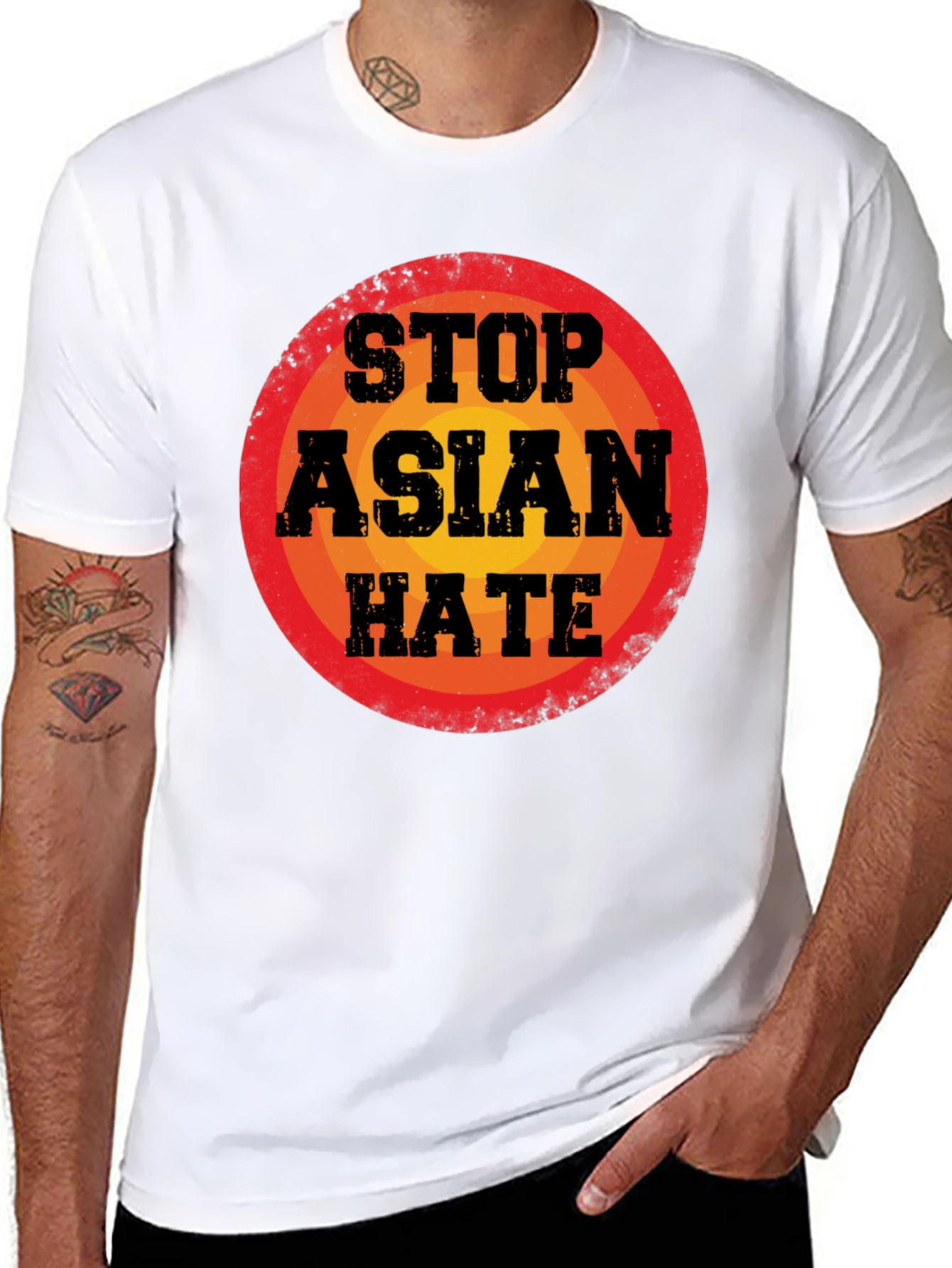 Black Stop Asian Hate T-Shirt view 8