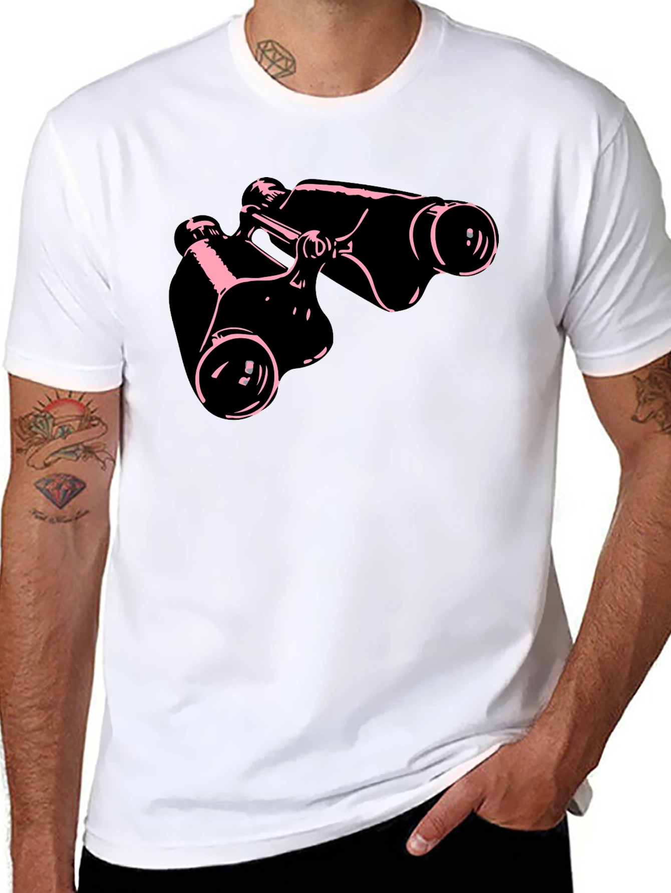 Black Binocular Graphic Tee - See the World! view 8