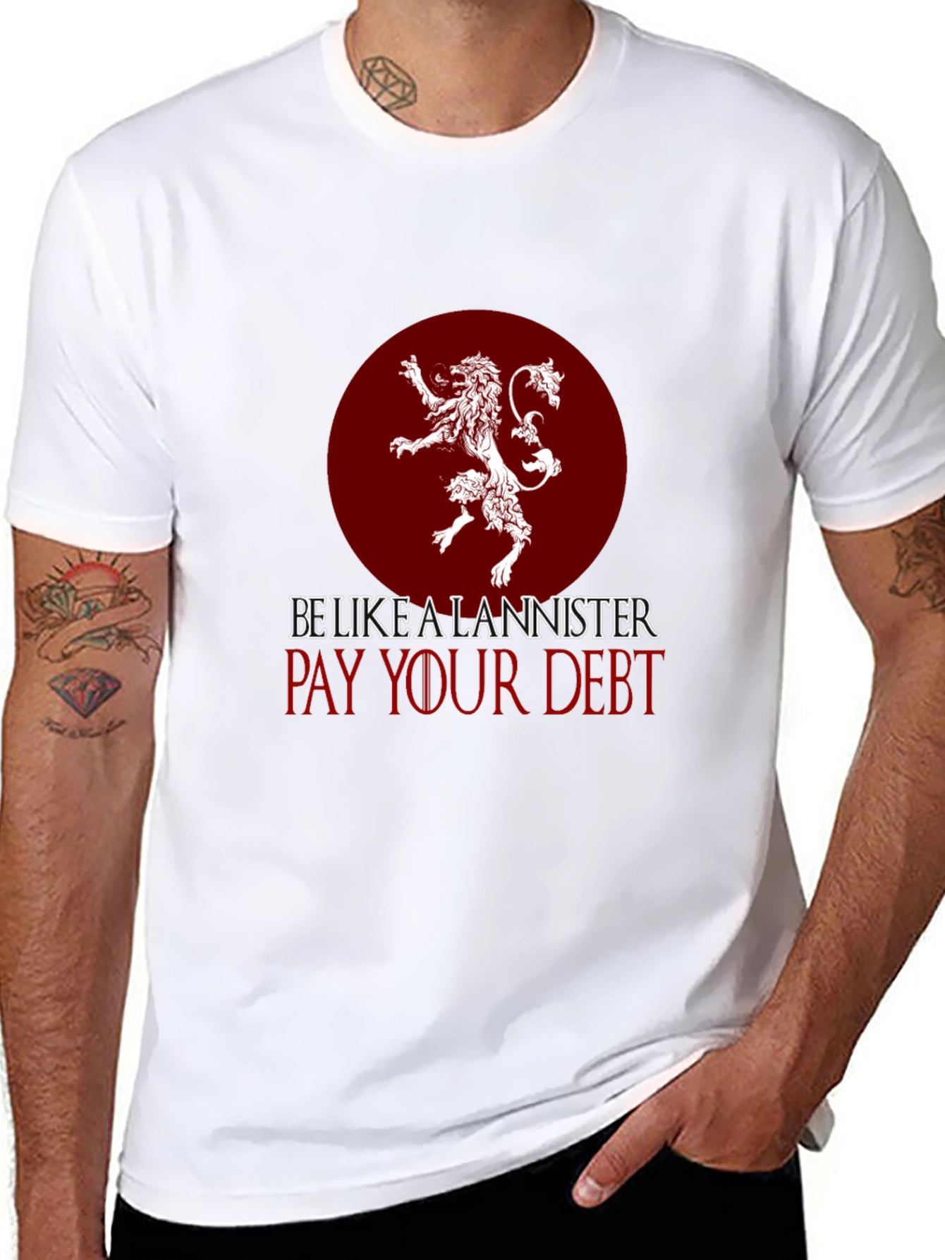 Black Lannister "Pay Your Debt" Black T-Shirt view 8
