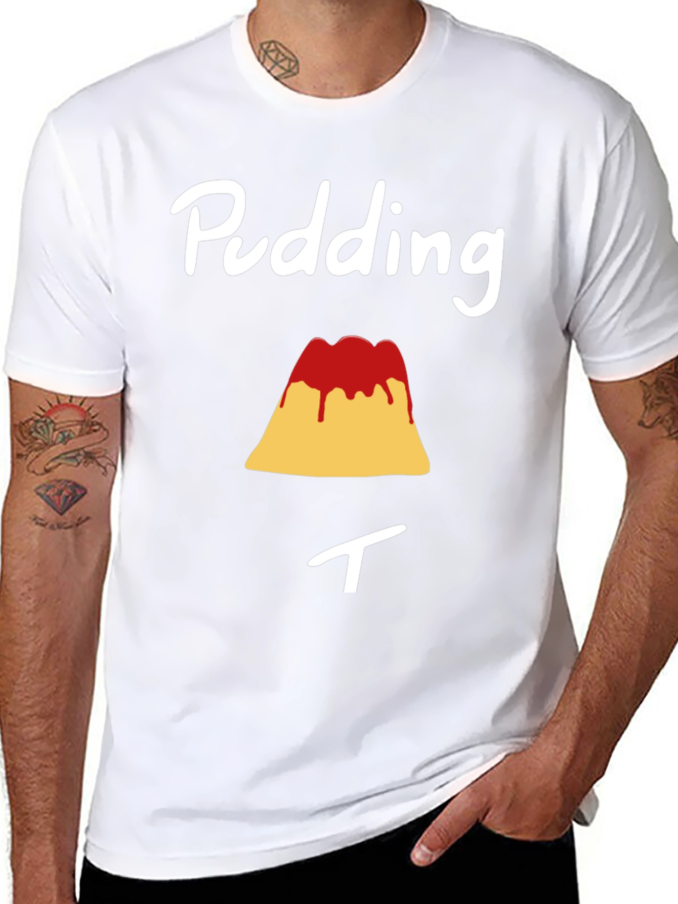 Black Pudding T-Shirt Funny Dessert Graphic Tee view 8