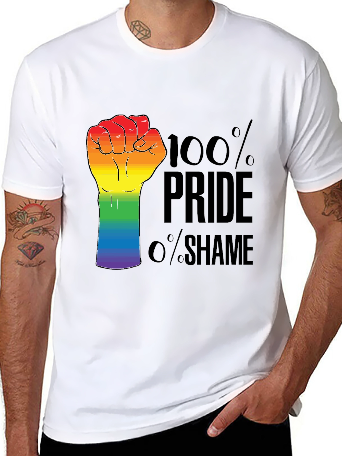 Black Pride Fist T-Shirt - LGBTQ+ Pride Month Apparel view 8