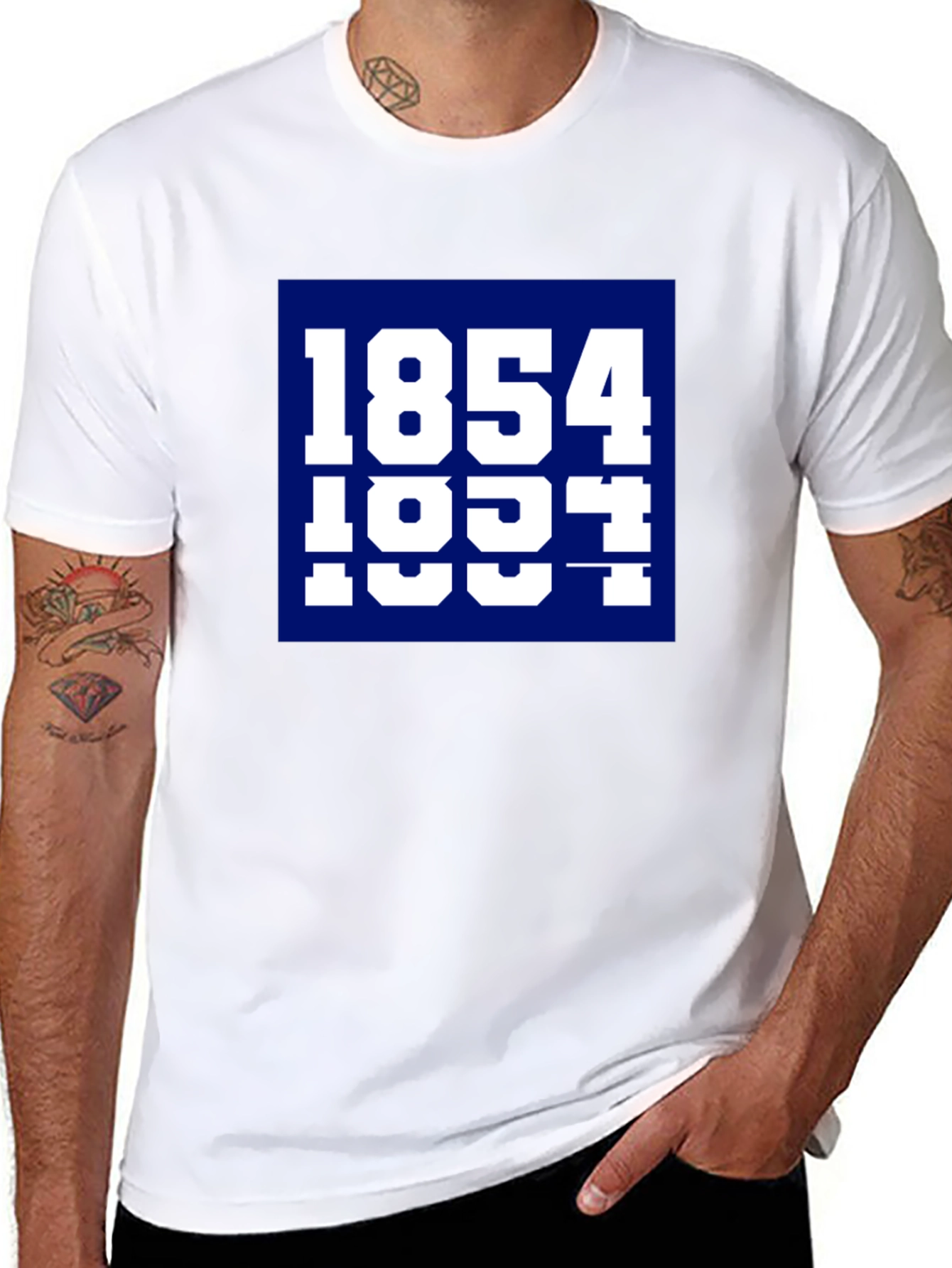 Black 1854, 1931 Graphic Tee - Black Cotton Blend view 8