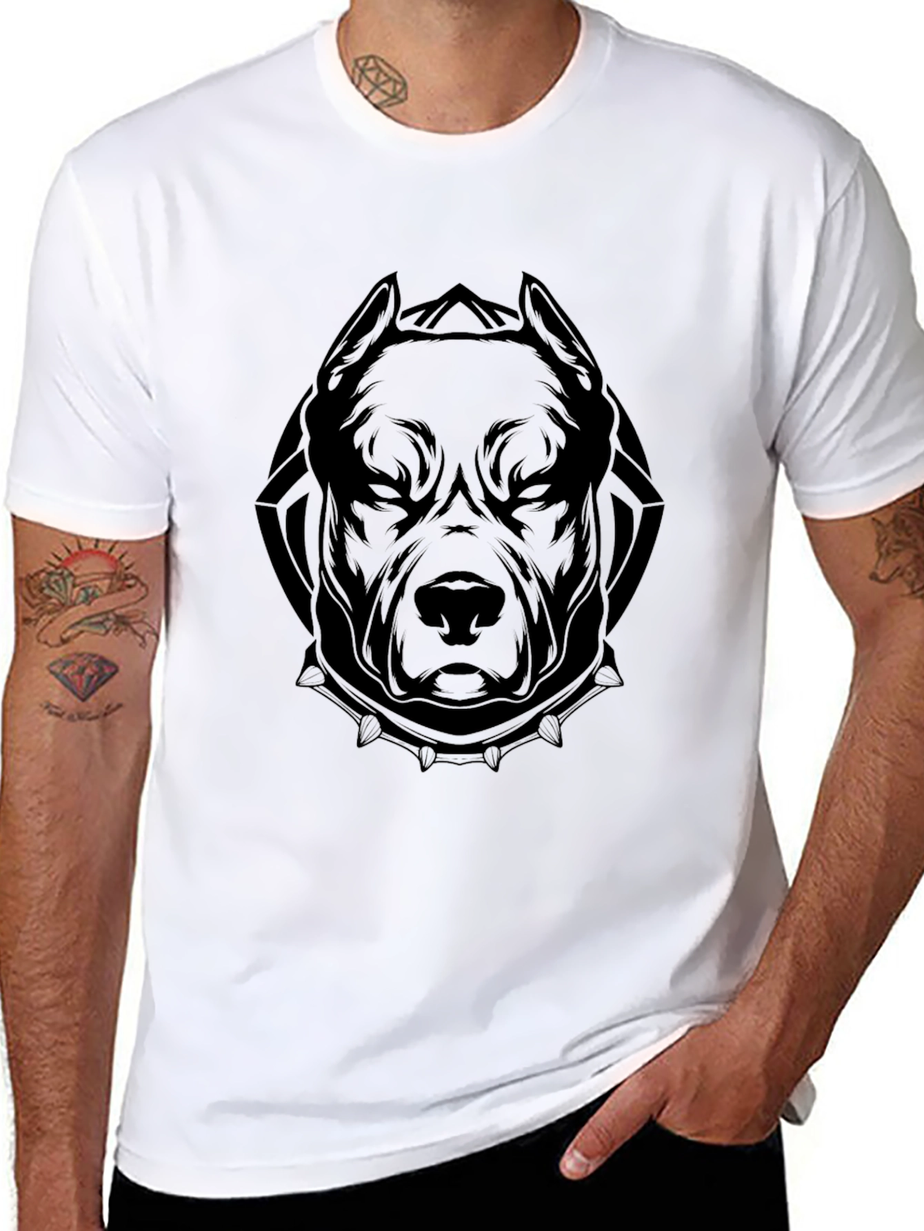 Black Black Pitbull Graphic Tee - Mens Fashion view 8