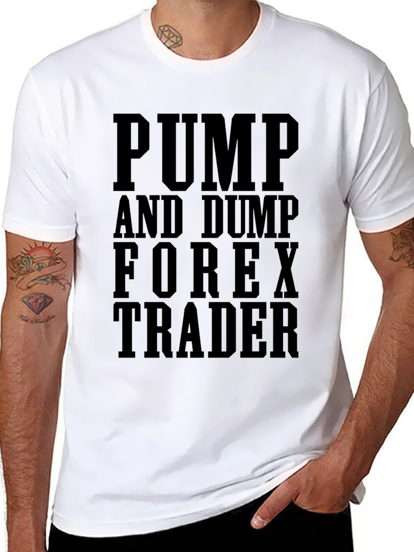 Black Pump and Dump Forex Trader Graphic Tee view 8