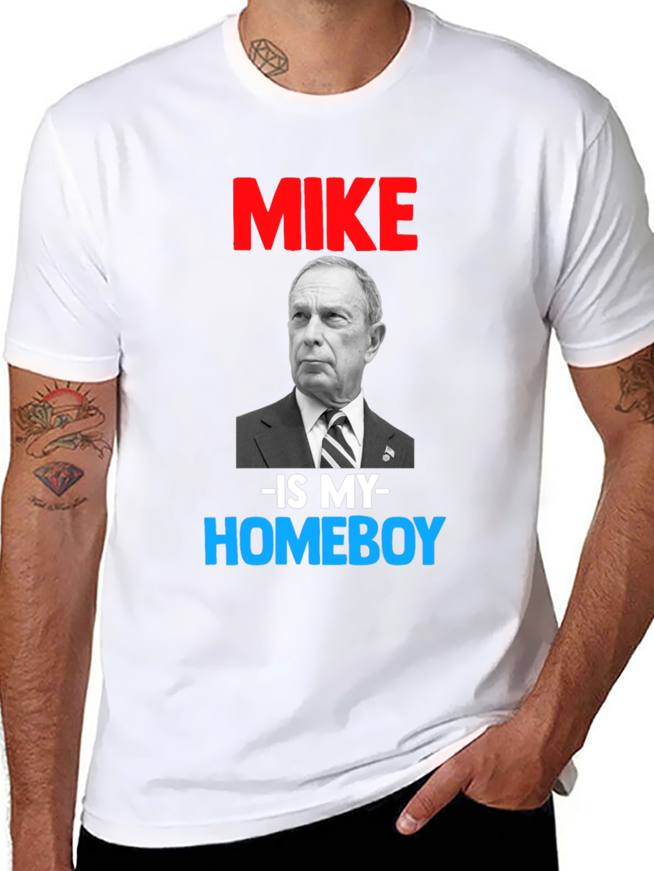 Black Mike Bloomberg Is My Homeboy T-Shirt view 8
