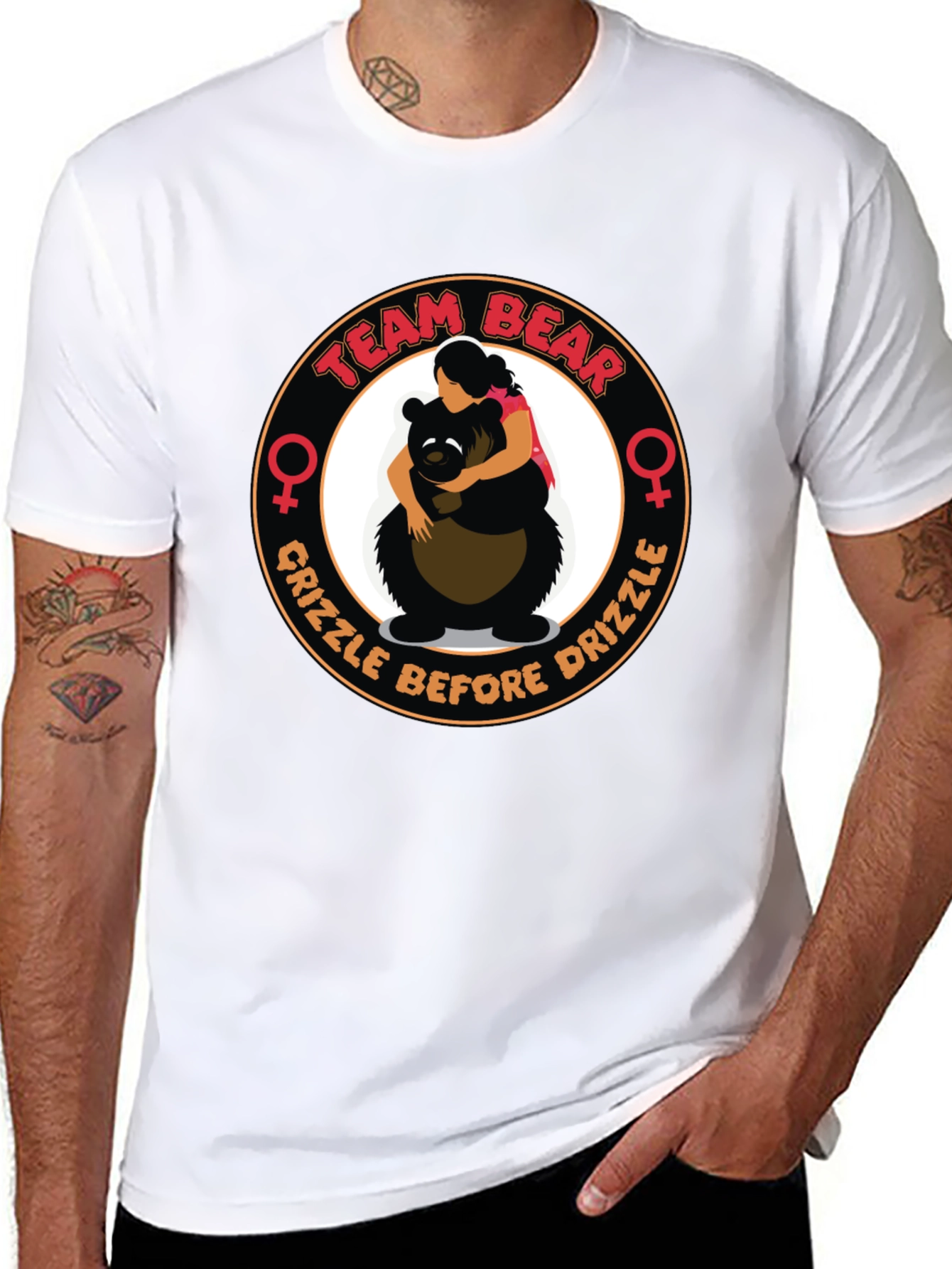 Black Team Bear T-Shirt - Grizzle Before Drizzle view 8