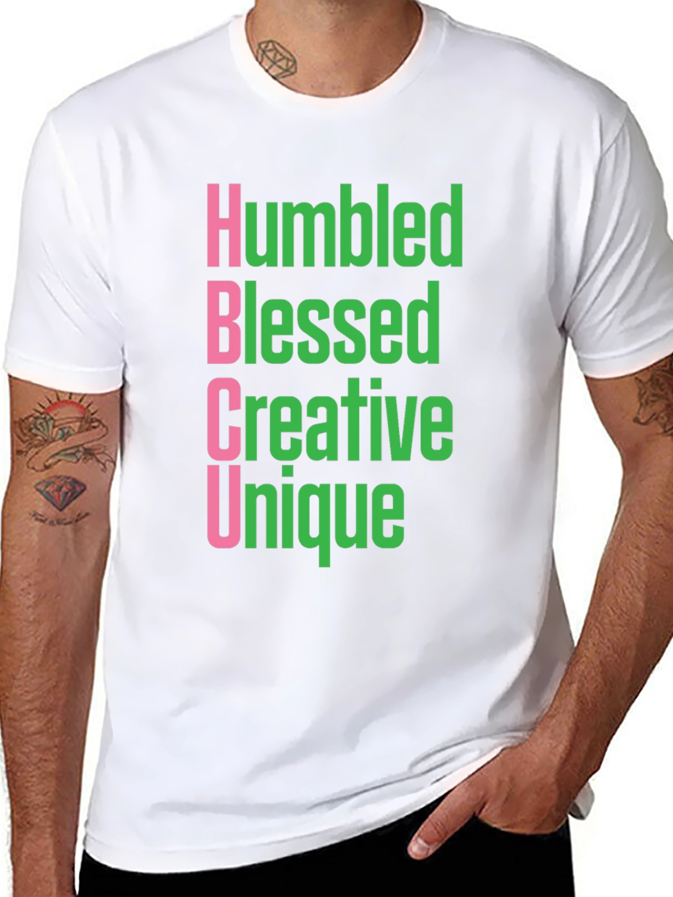 Black Humbled Blessed Creative Unique HBCU T-Shirt view 8