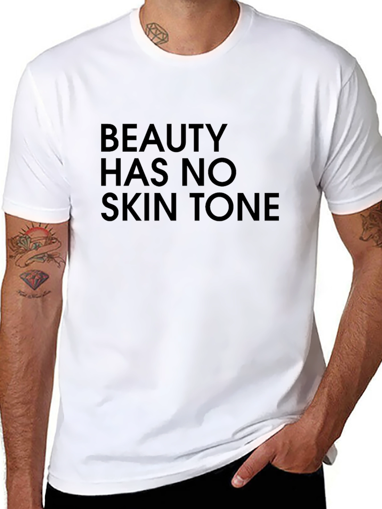 Black Beauty Has No Skin Tone Graphic Tee view 8