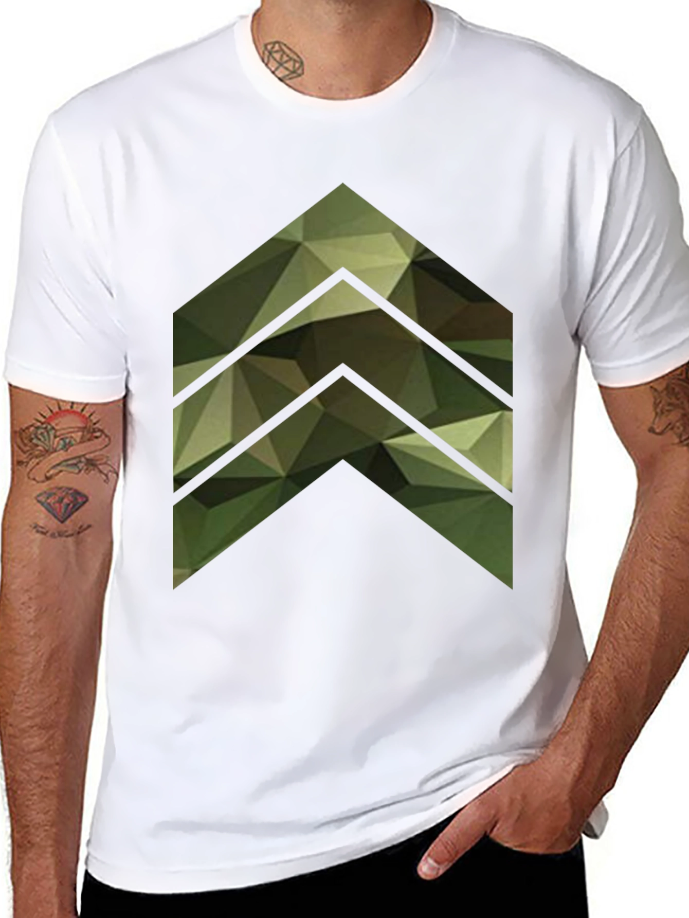 Black Modern Camo Arrow T-Shirt view 8