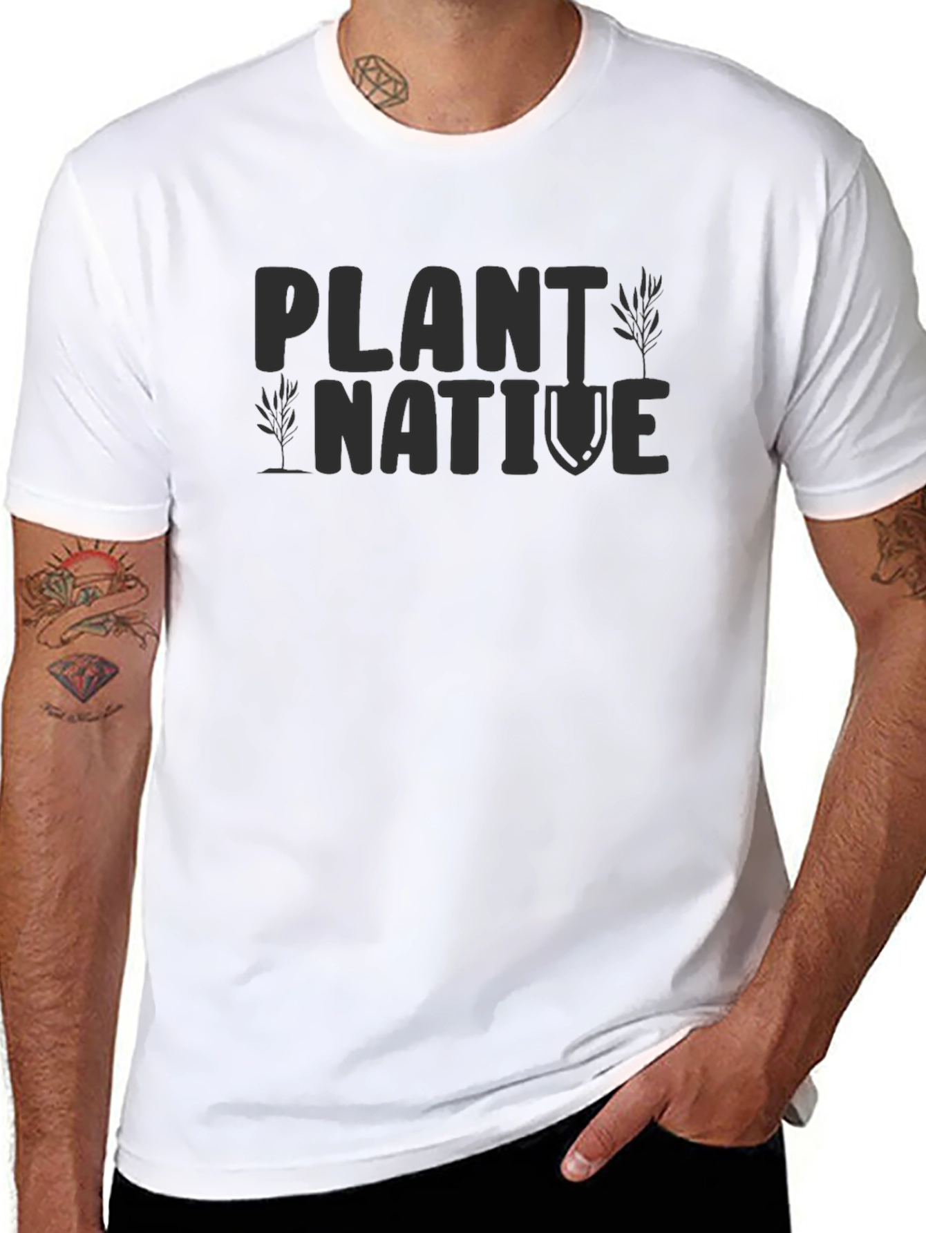 Black Plant Native Graphic Tee - Eco Friendly view 8