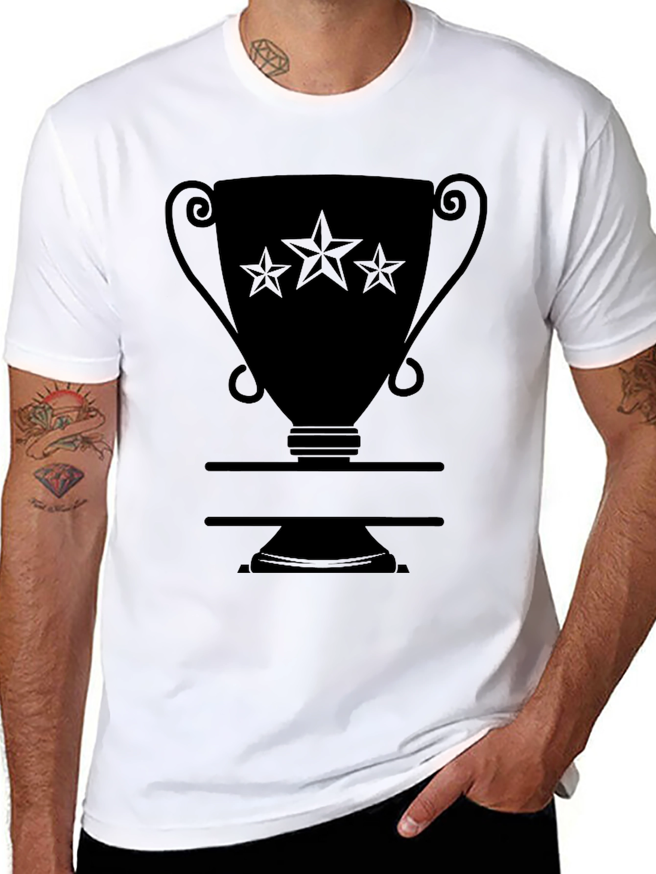 Black Champion Trophy Graphic T-Shirt - Black view 8