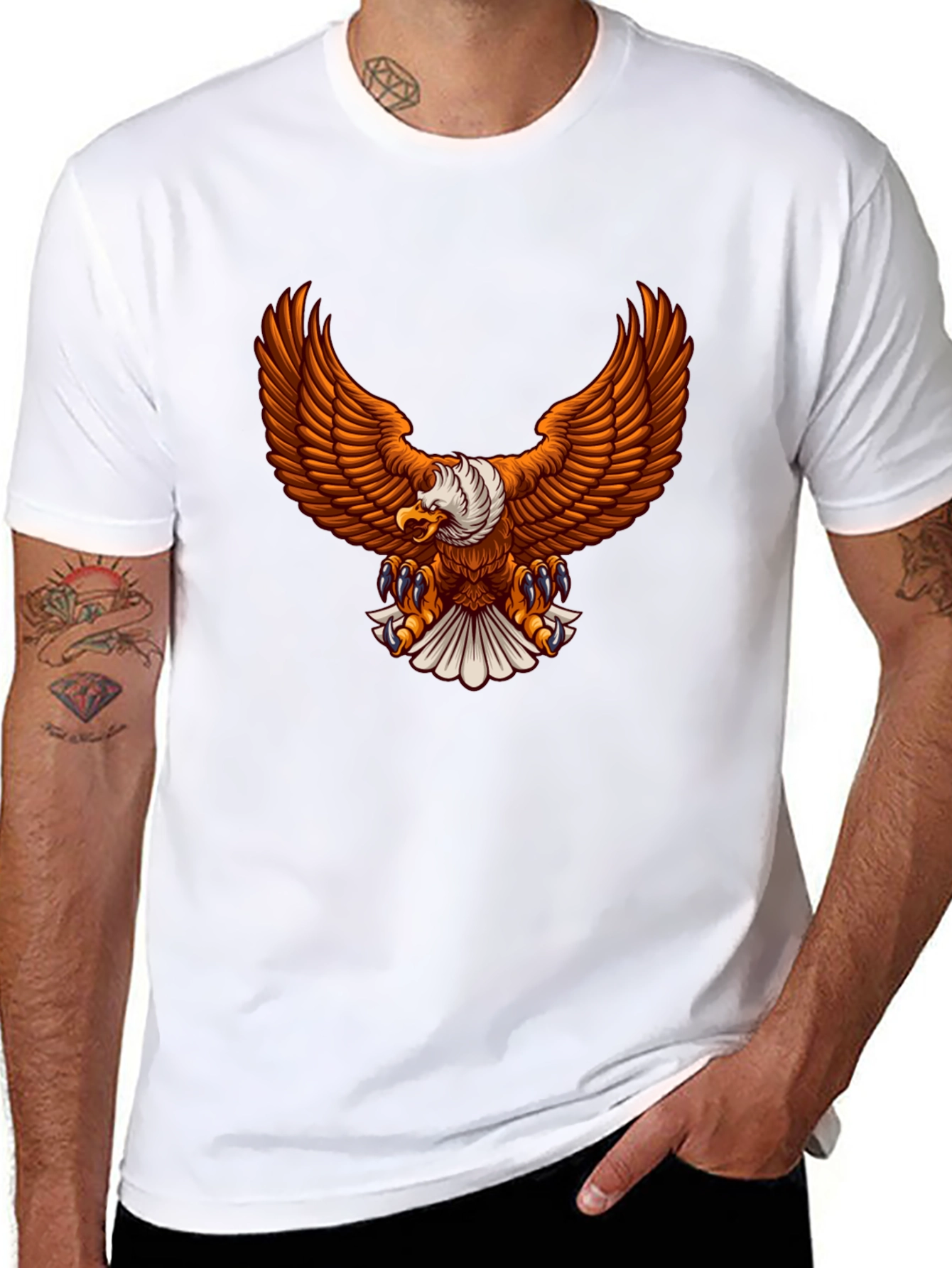 Black Black Eagle Graphic Tee view 8