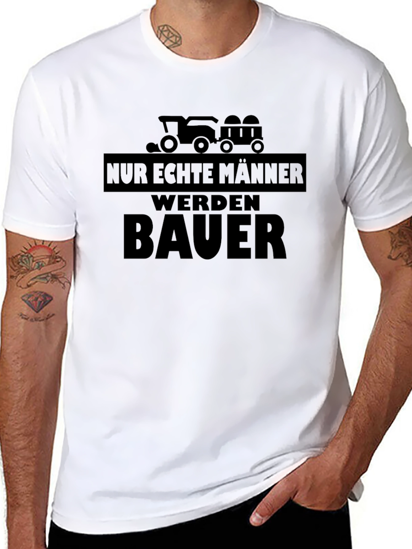 Black Only Real Men Become Farmers T-Shirt view 8