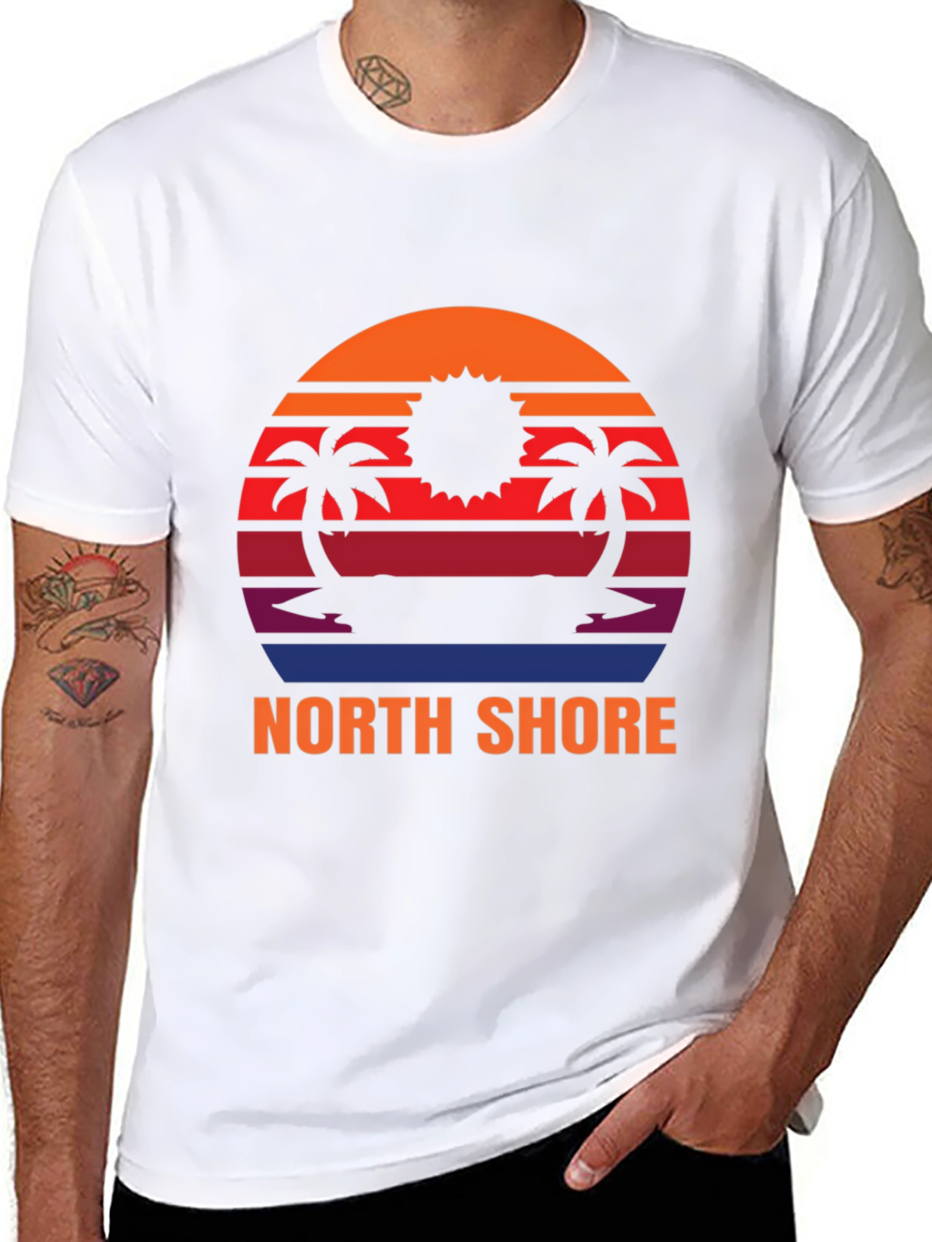 Black North Shore Sunset Graphic Tee - Island Vibes view 8