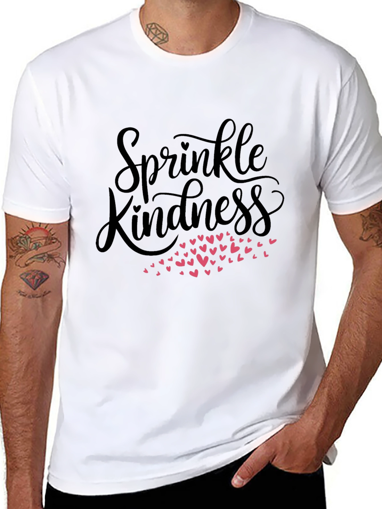 Black Sprinkle Kindness Black Graphic Tee view 8