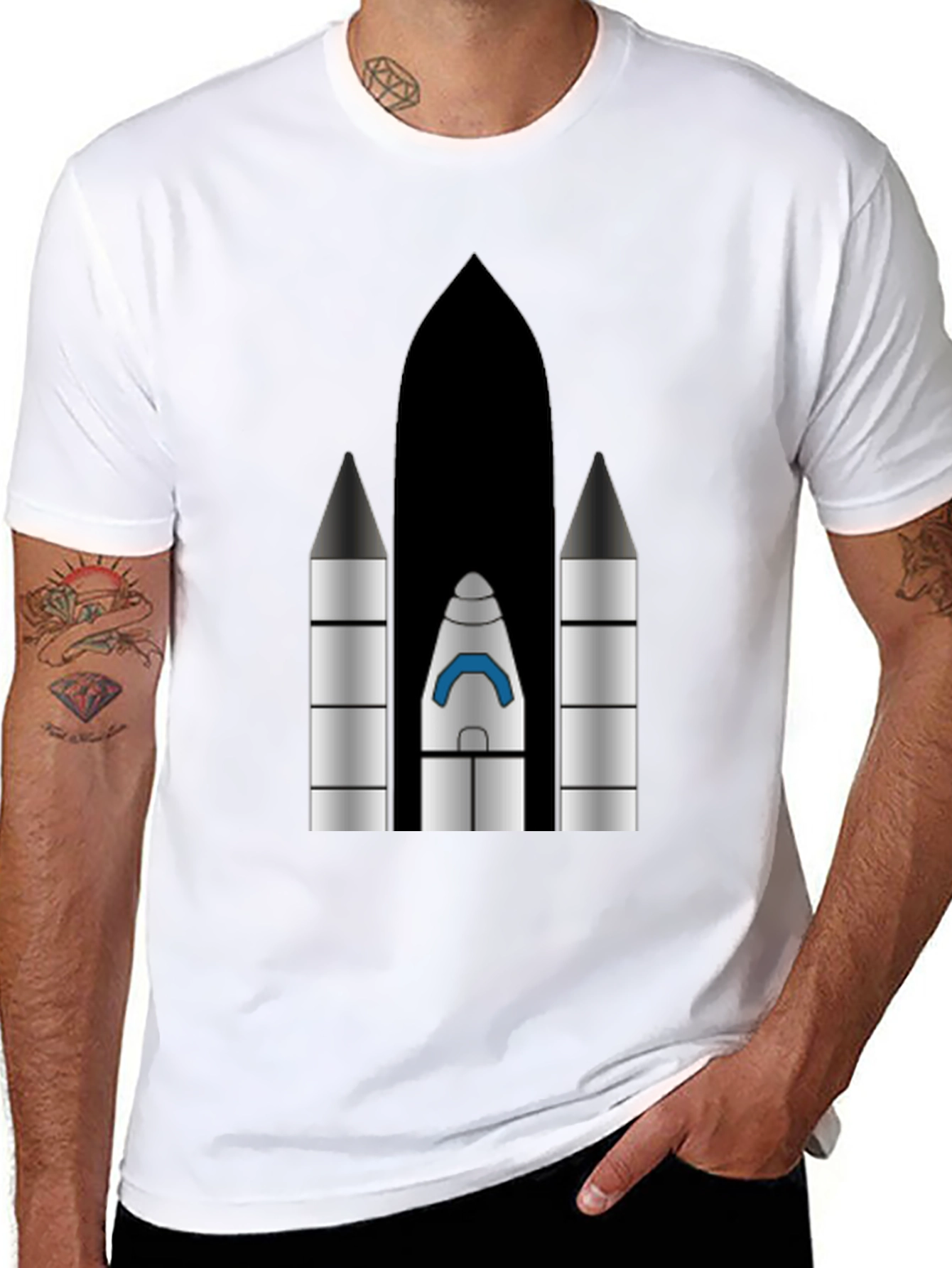 Rocket Graphic T-Shirt - Space Launch Apparel - 8