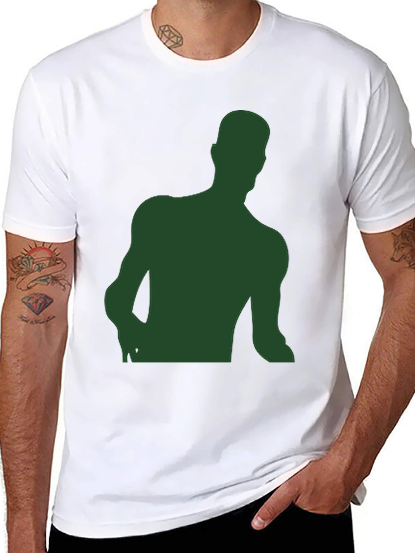 Black Silhouette Graphic Tee - Black view 8