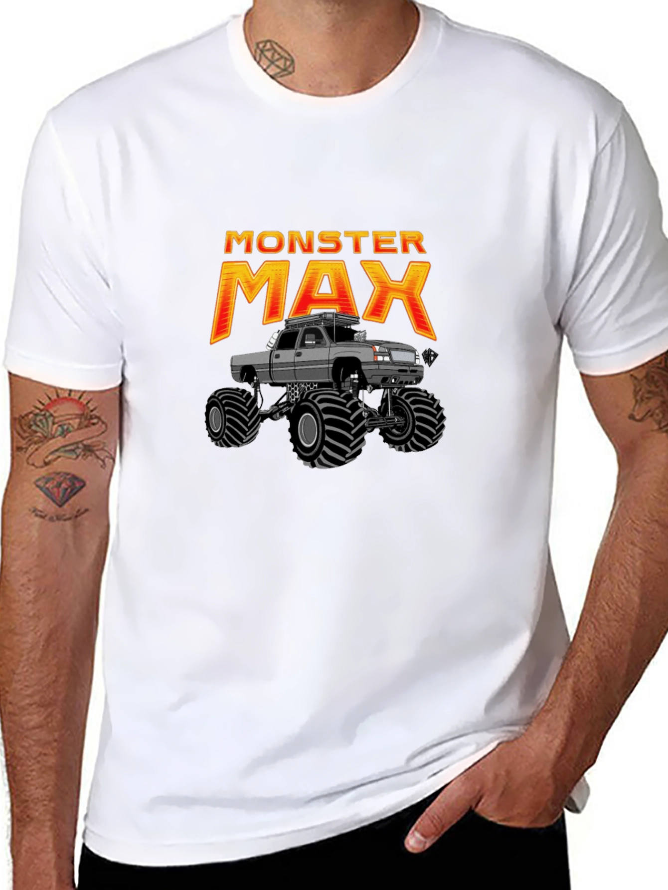 Black Monster Max Truck Graphic T-Shirt view 8