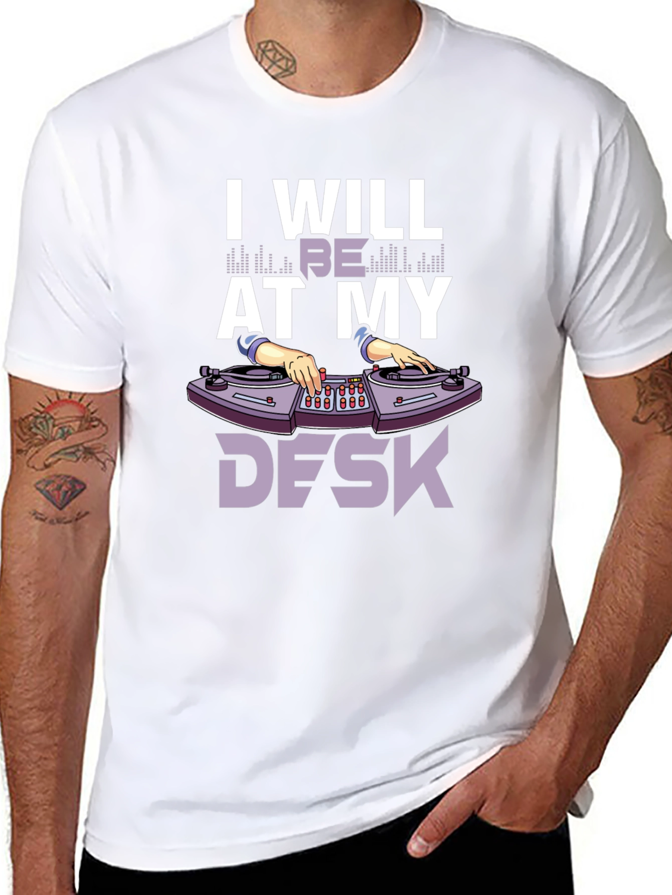 DJ Desk T-Shirt - Music Lover Tee - 8