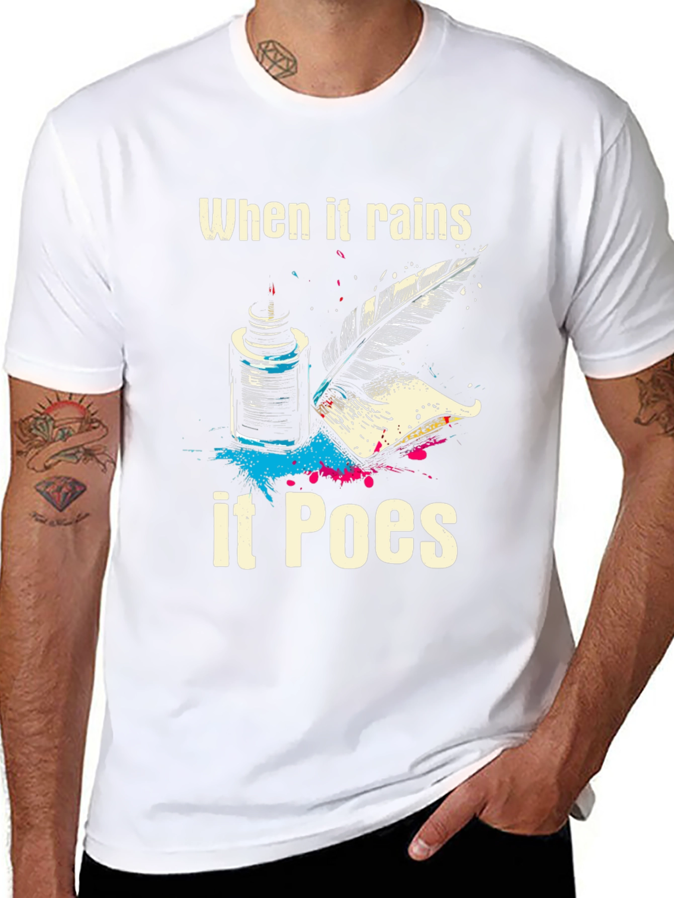 When It Rains It Poes T-Shirt - 8