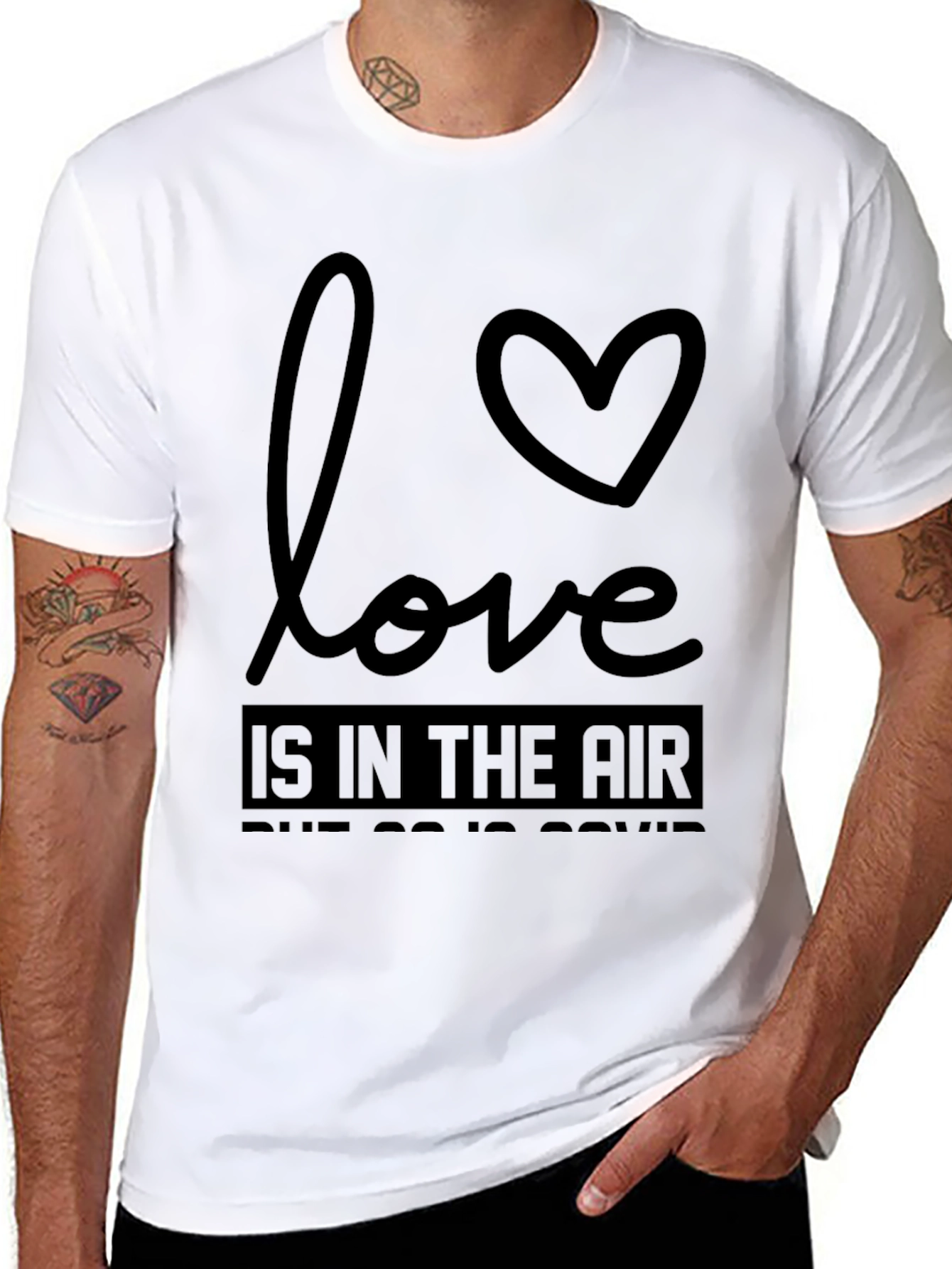 Black Love is in the Air - Funny Graphic Tee view 8