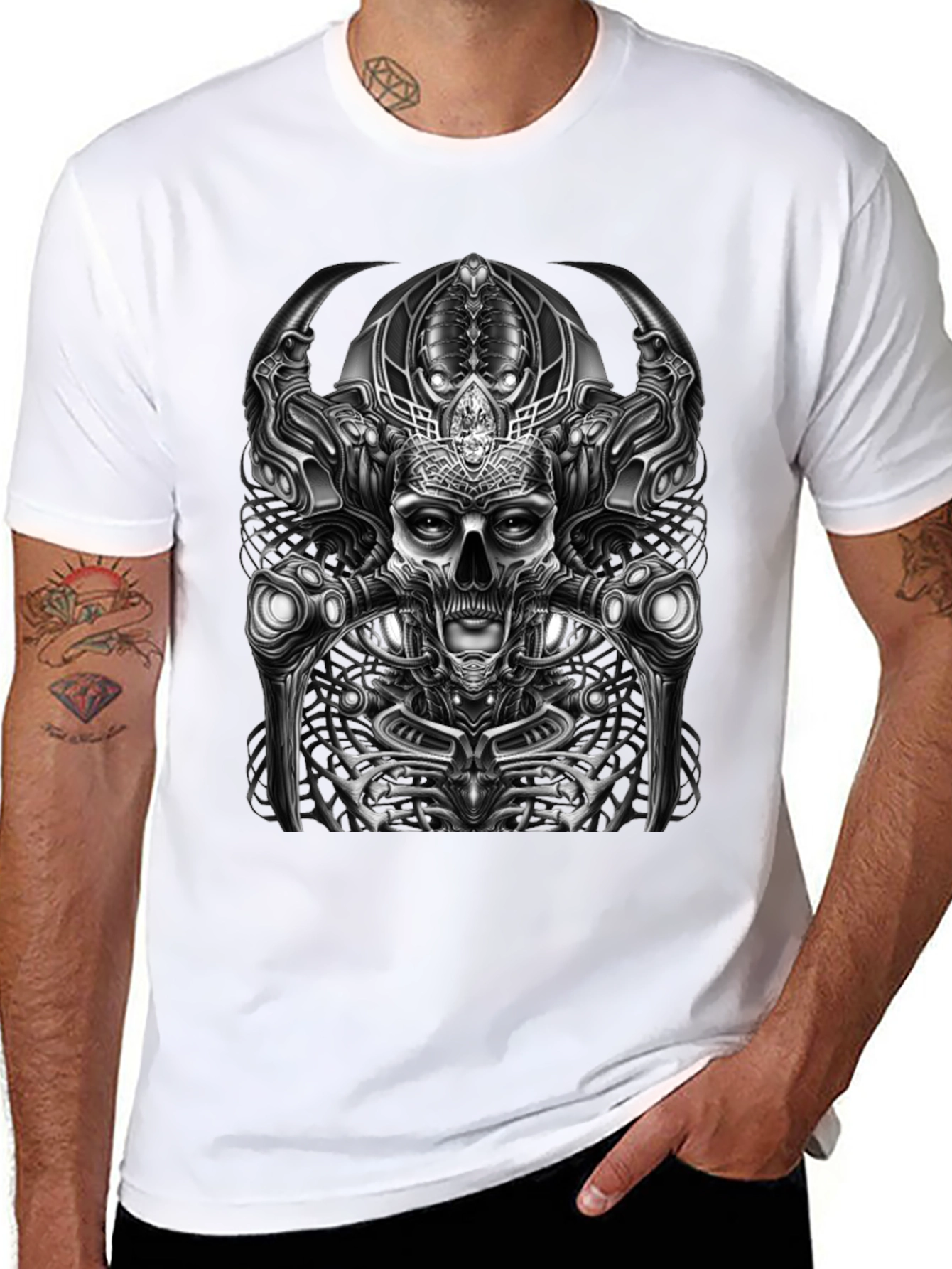 Black Skull Graphic T-Shirt - Dark & Edgy Style view 8