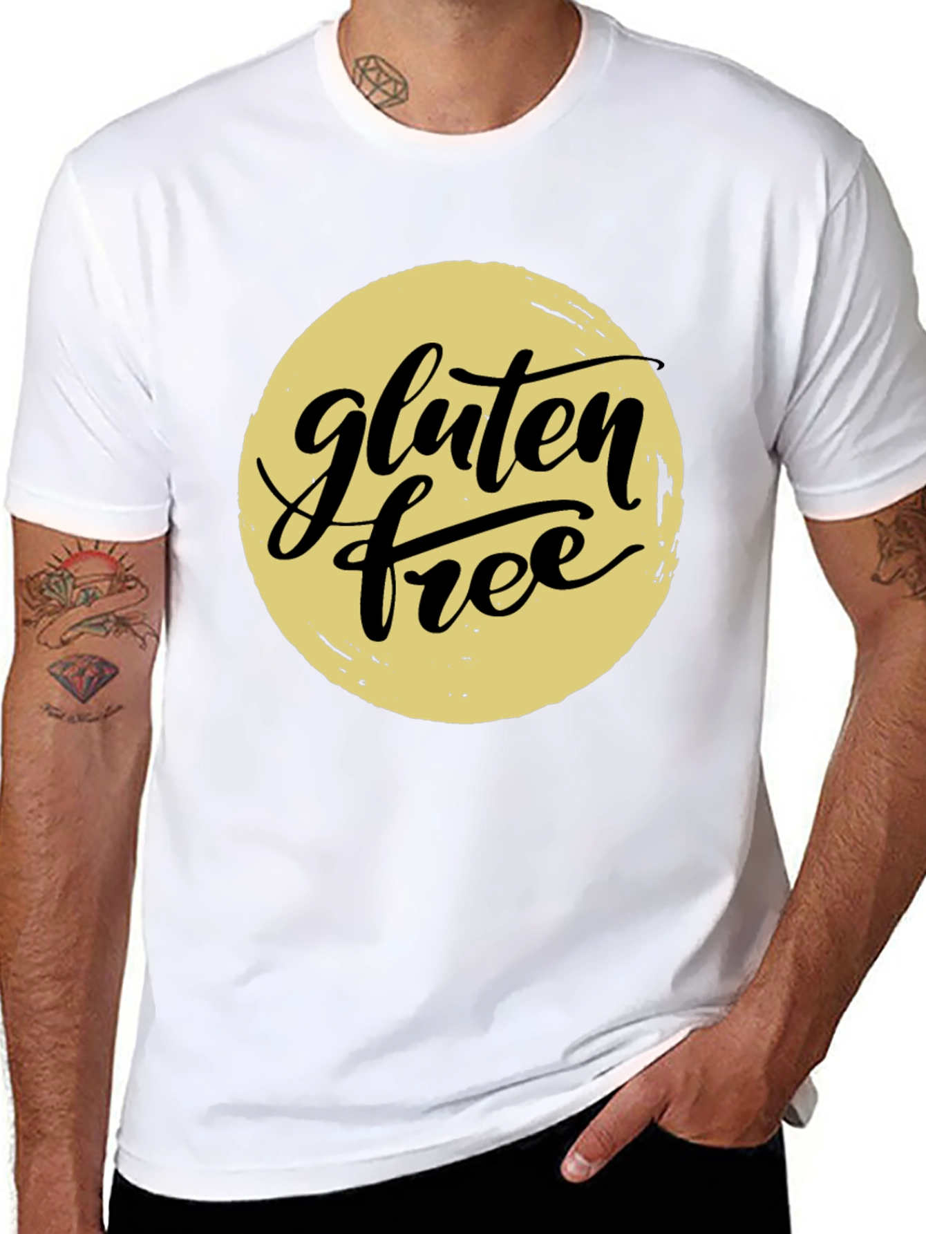 Black Gluten Free Graphic Tee - Trendy Unisex T-Shirt view 8