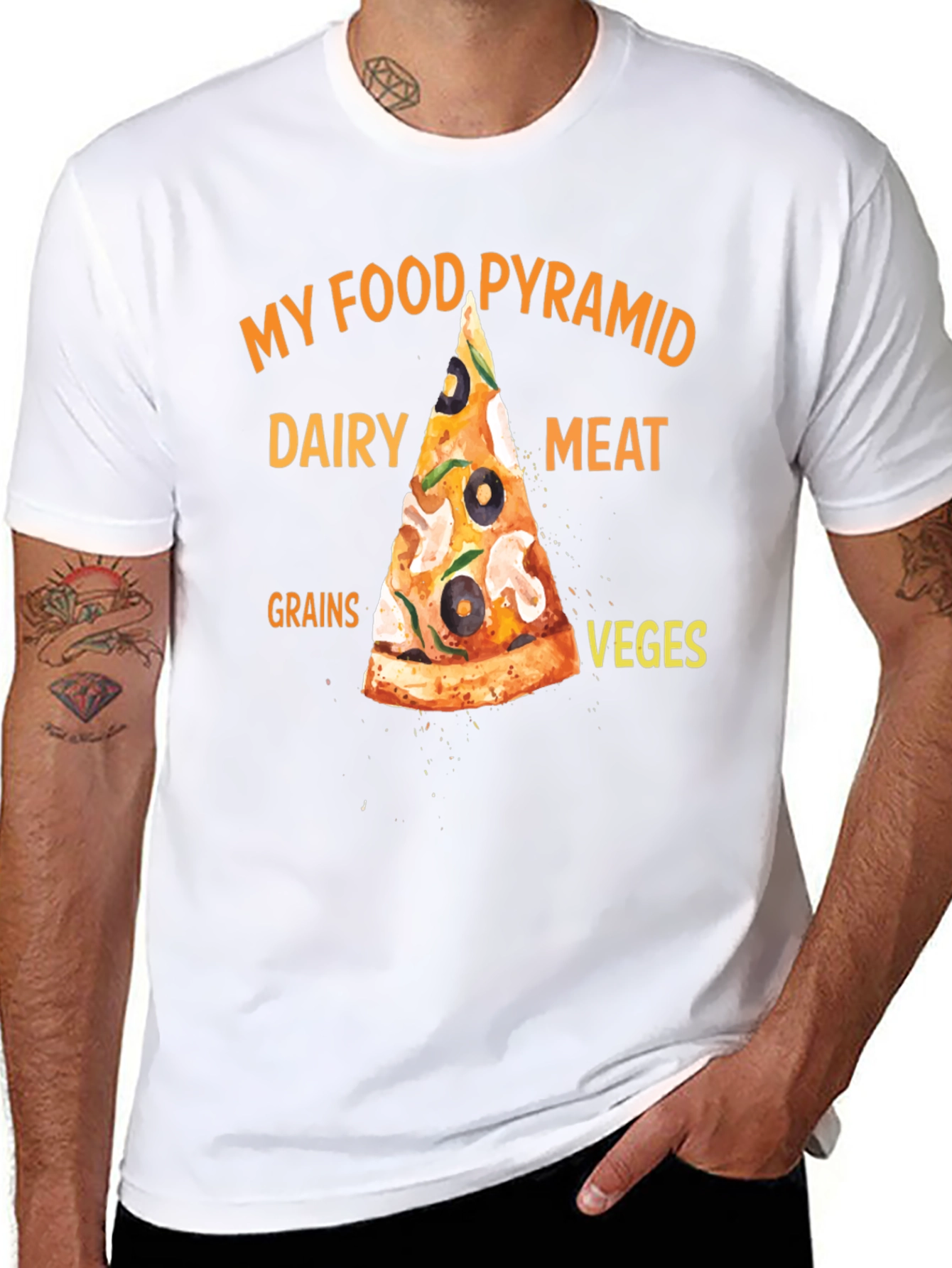 My Food Pyramid Pizza T-Shirt - 8