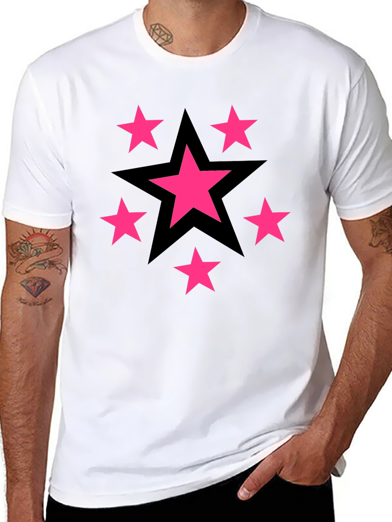 Black Star Graphic Black T-Shirt - Bold & Stylish view 8