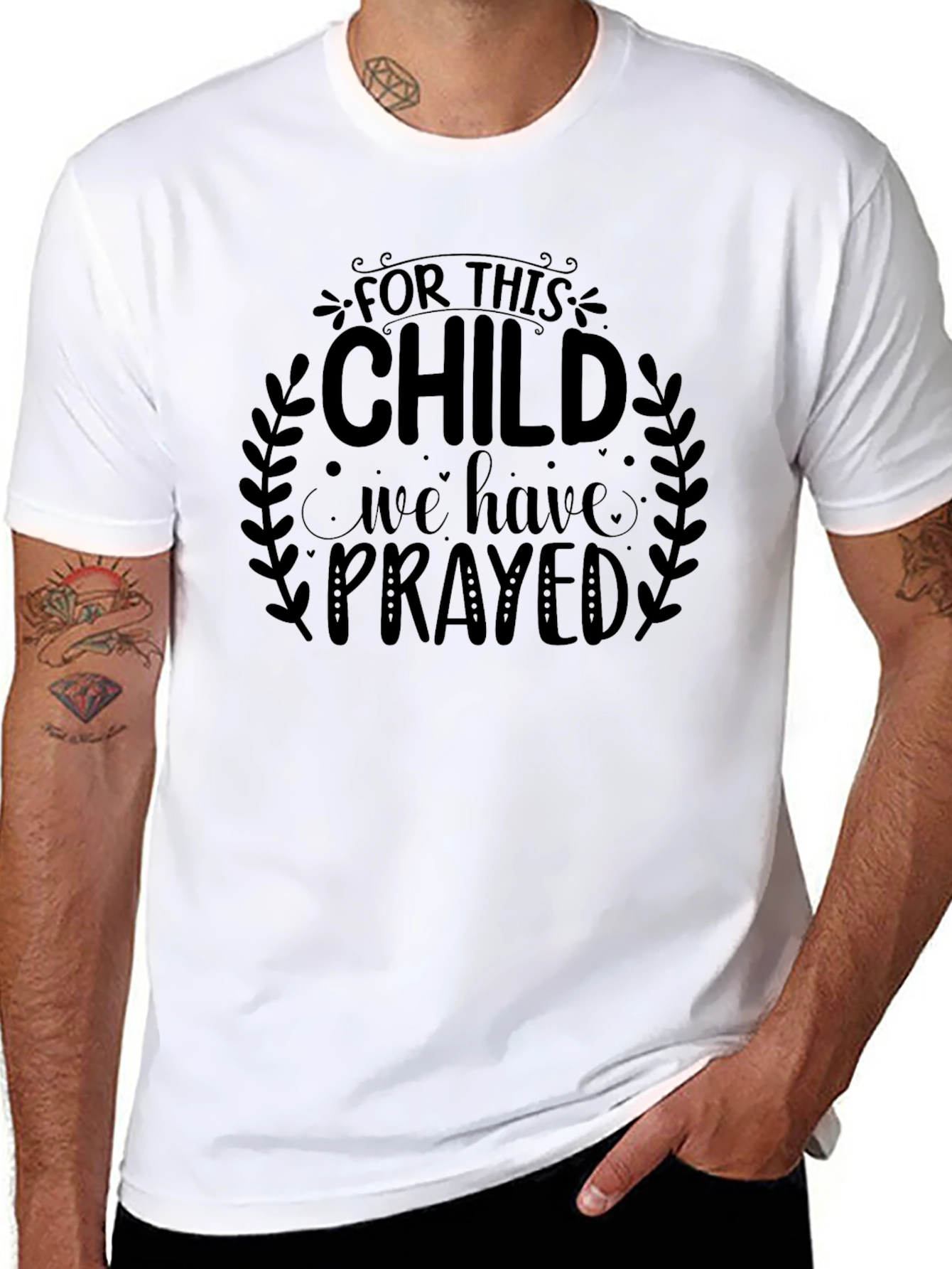 Black For This Child We Have Prayed T-Shirt view 8