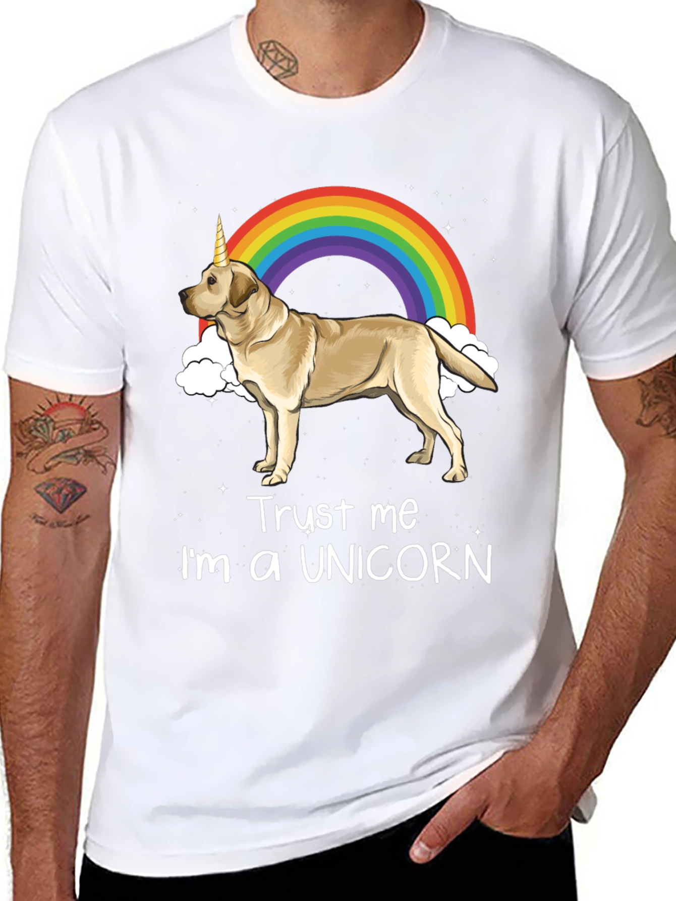 Black Unicorn Dog T-Shirt - Trust Me, I'm a Unicorn! view 8