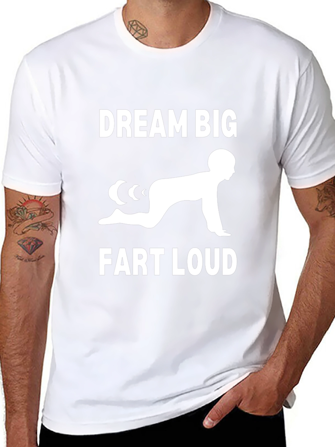 Black Dream Big, Fart Loud T-Shirt view 8
