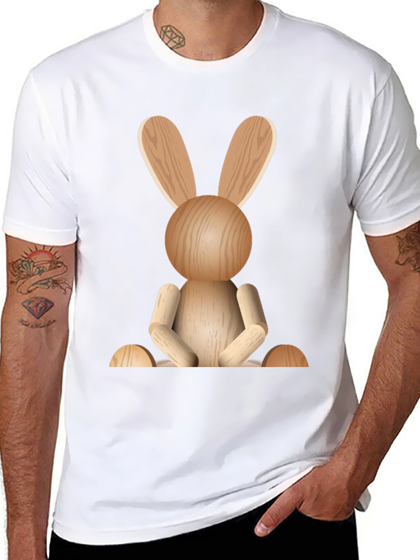 Black Wooden Rabbit T-Shirt view 8