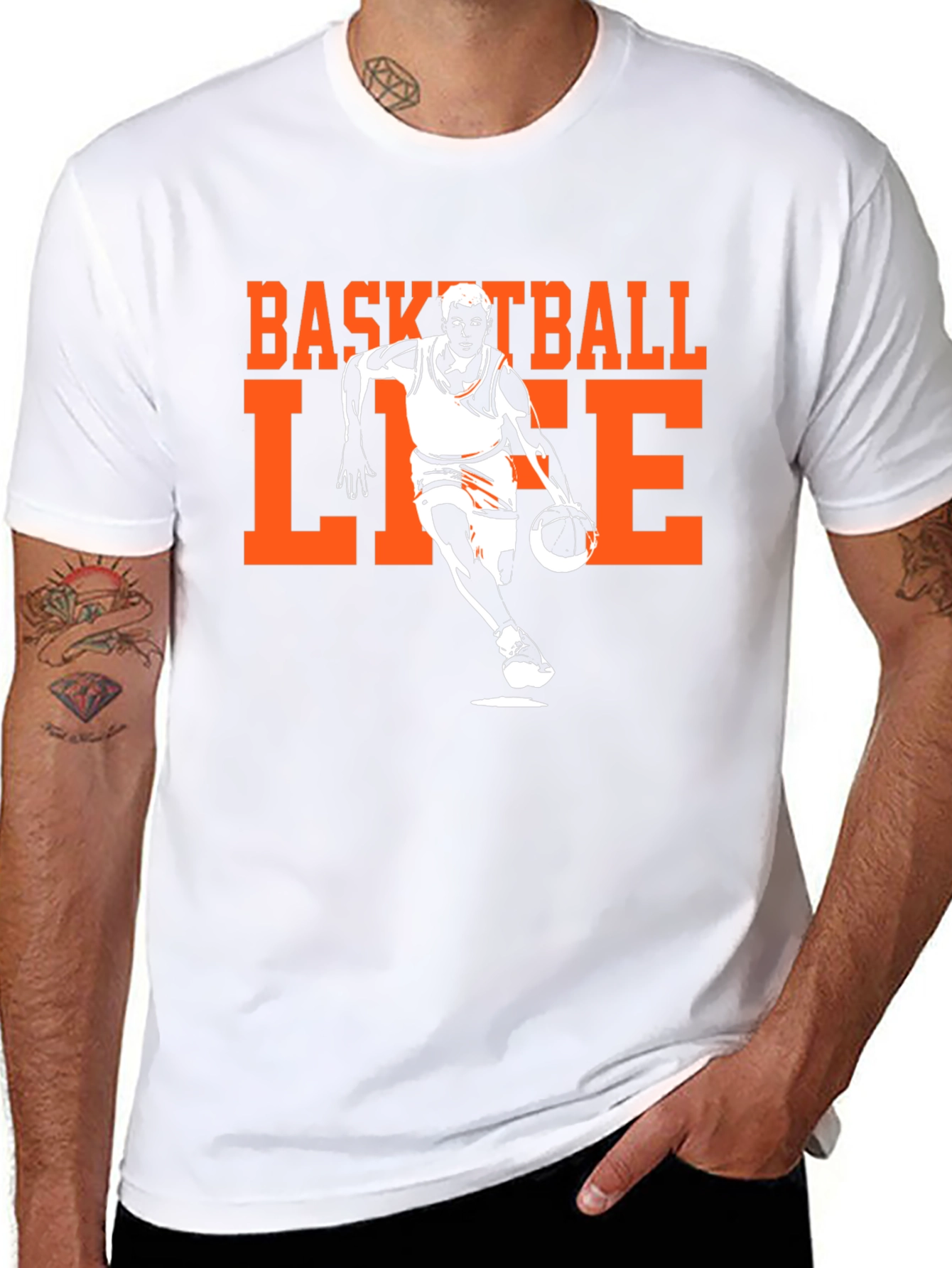 Black Basketball Life Graphic Tee view 8