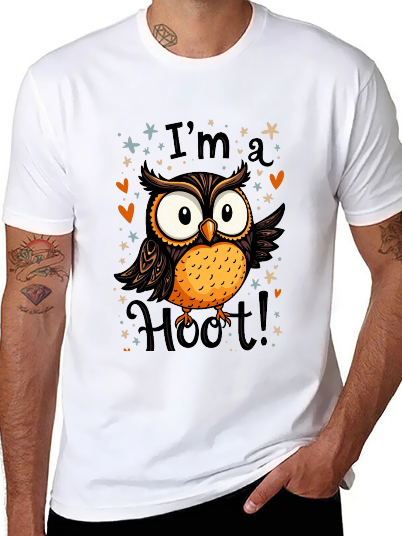 Black I'm a Hoot! Owl Graphic Tee view 8