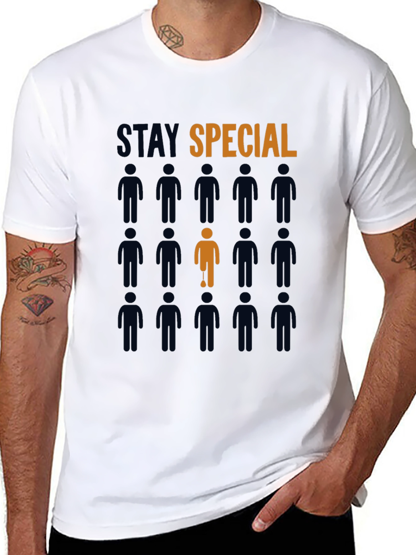 Black Stay Special Graphic Tee - Black Cotton T-Shirt view 8