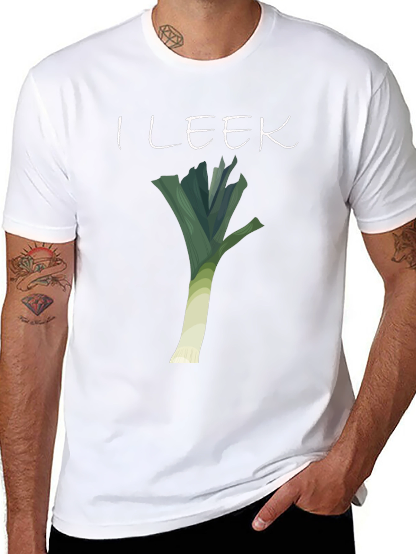 I Leek T-Shirt - Funny Vegetable Pun Tee - 8