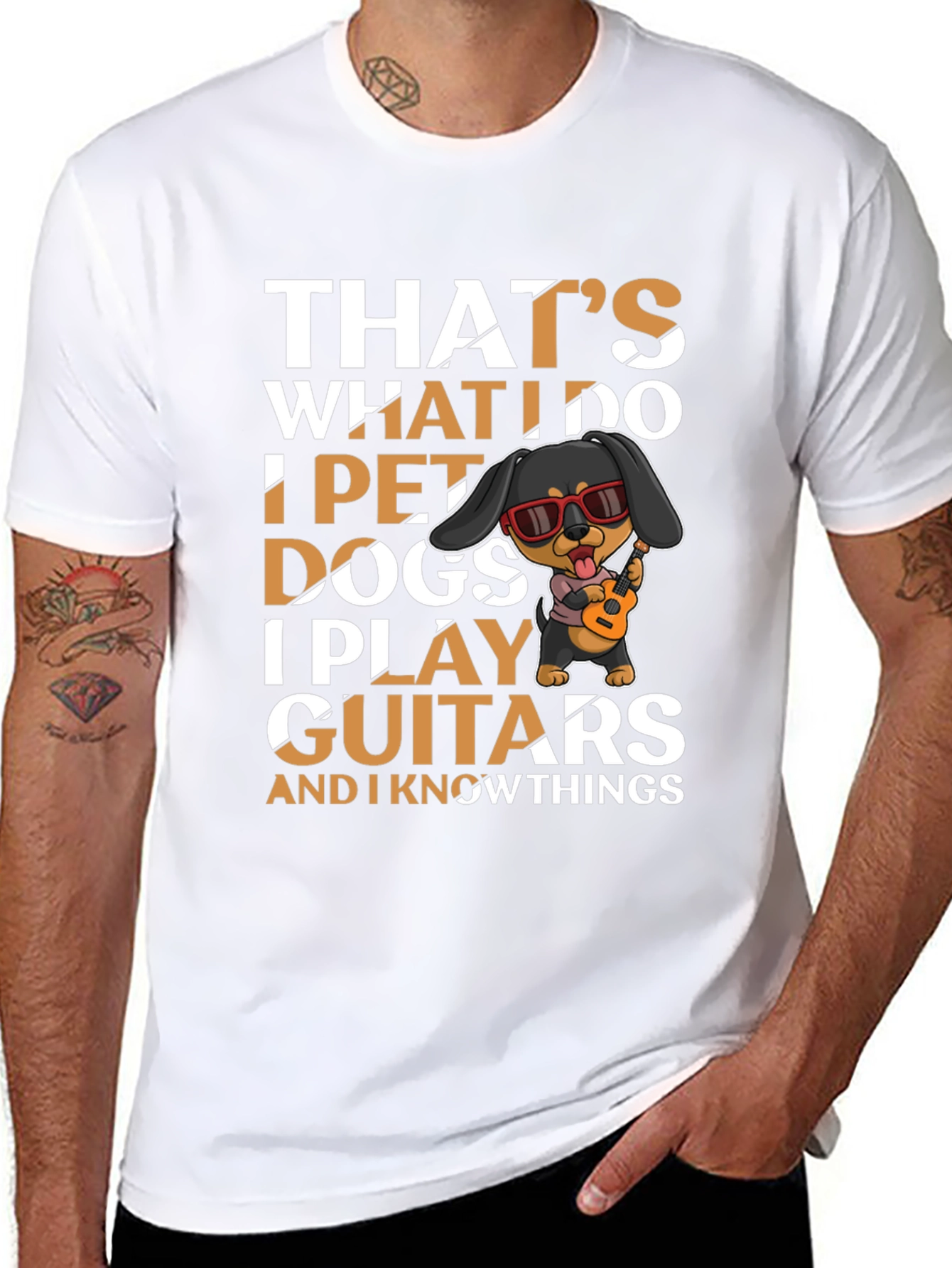 Black Dog Lover T-Shirt - Guitar Player Tee view 8