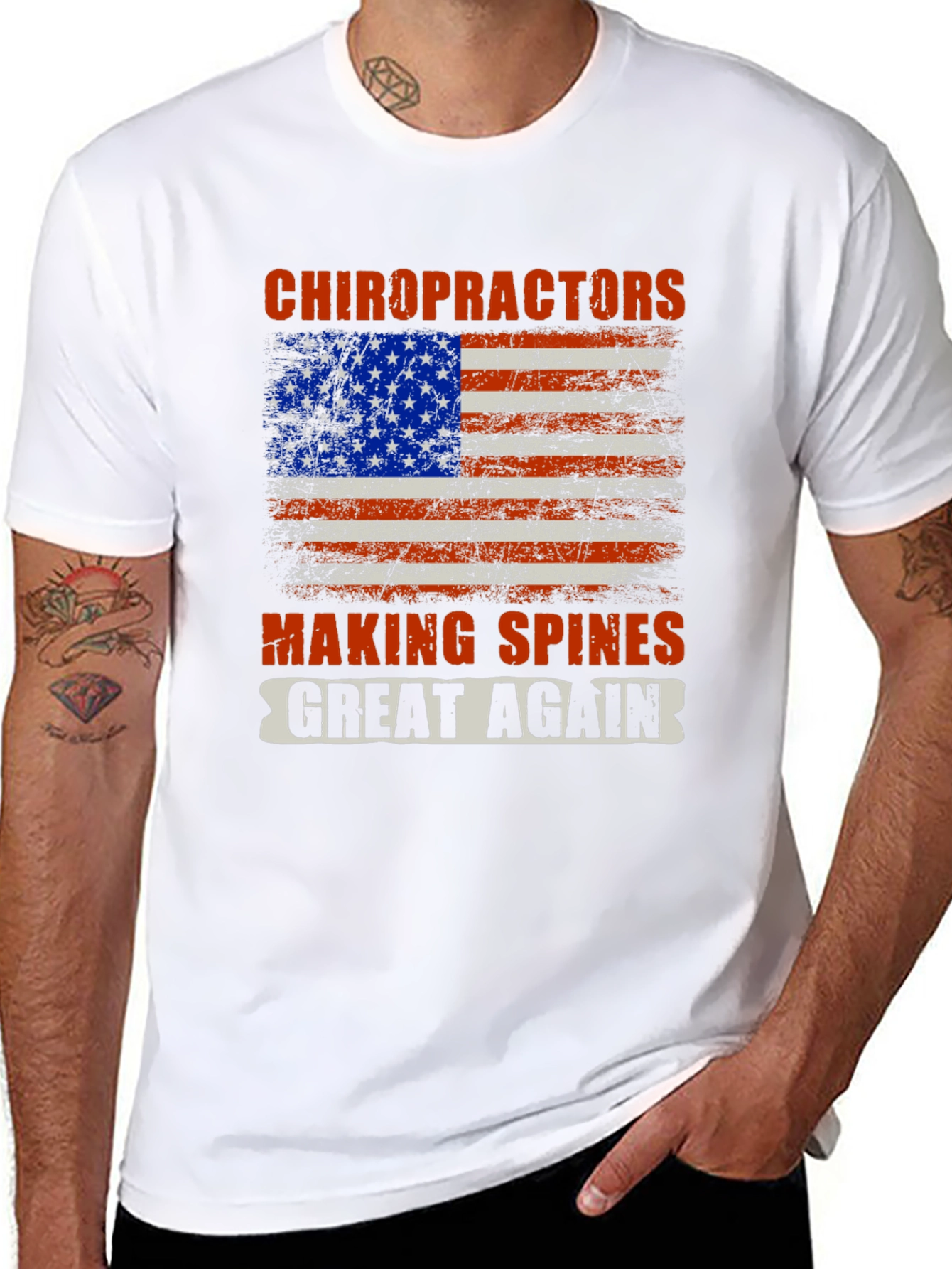Black Chiropractors Making Spines Great Again T-Shirt view 8
