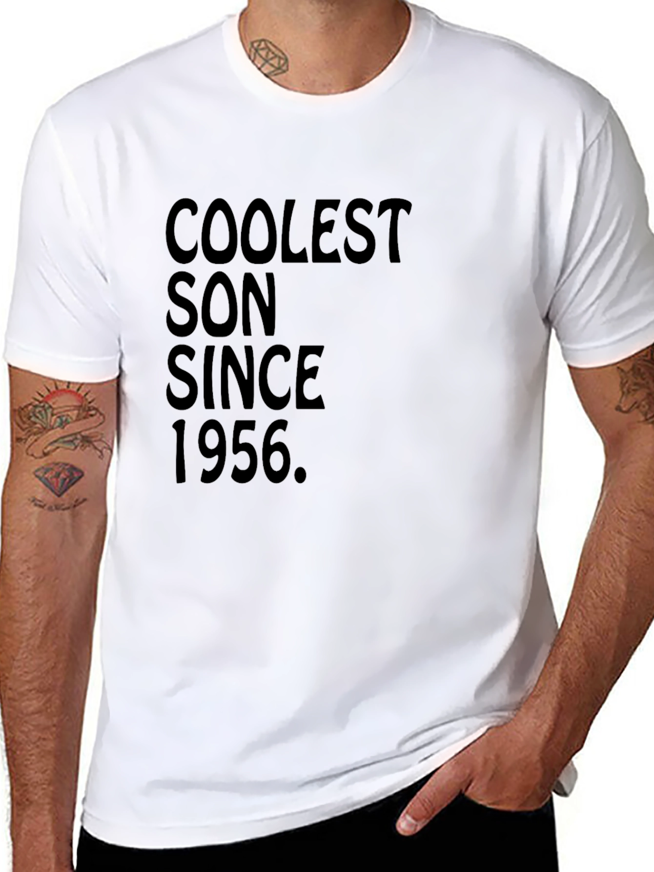 Black Coolest Son Since 1956 Black T-Shirt view 8