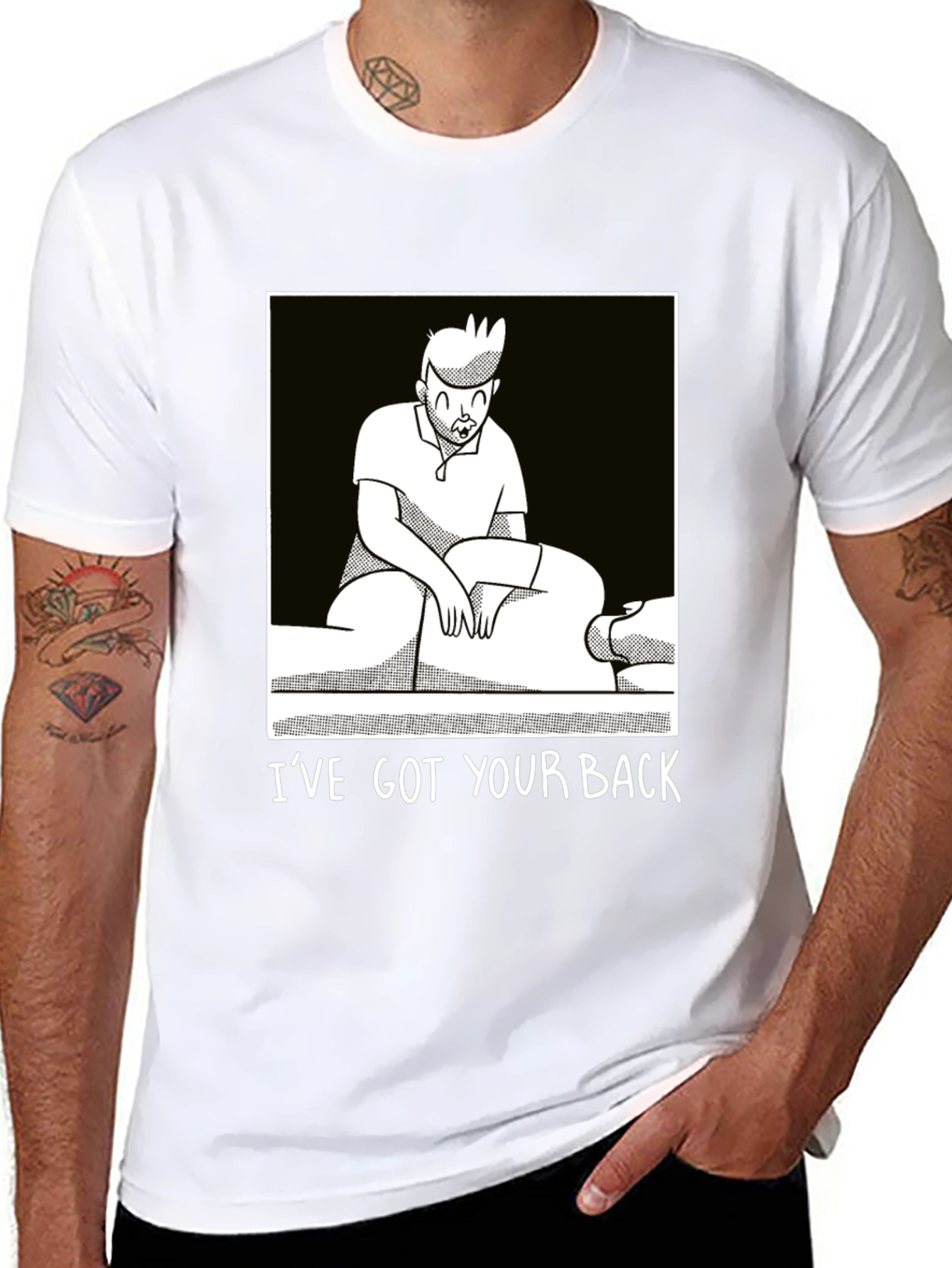 Black I've Got Your Back Chiropractic T-Shirt view 8