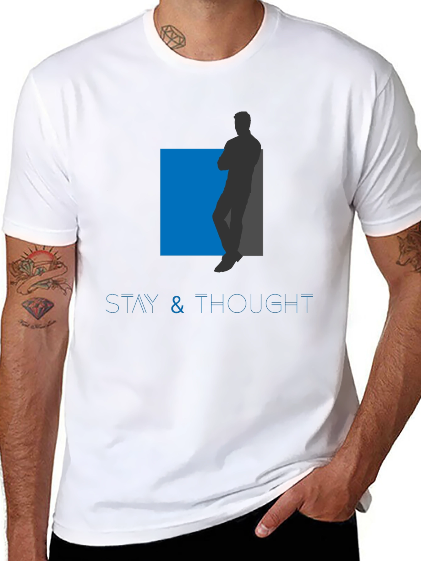 Black Stay & Thought Graphic T-Shirt - Relaxed Style view 8