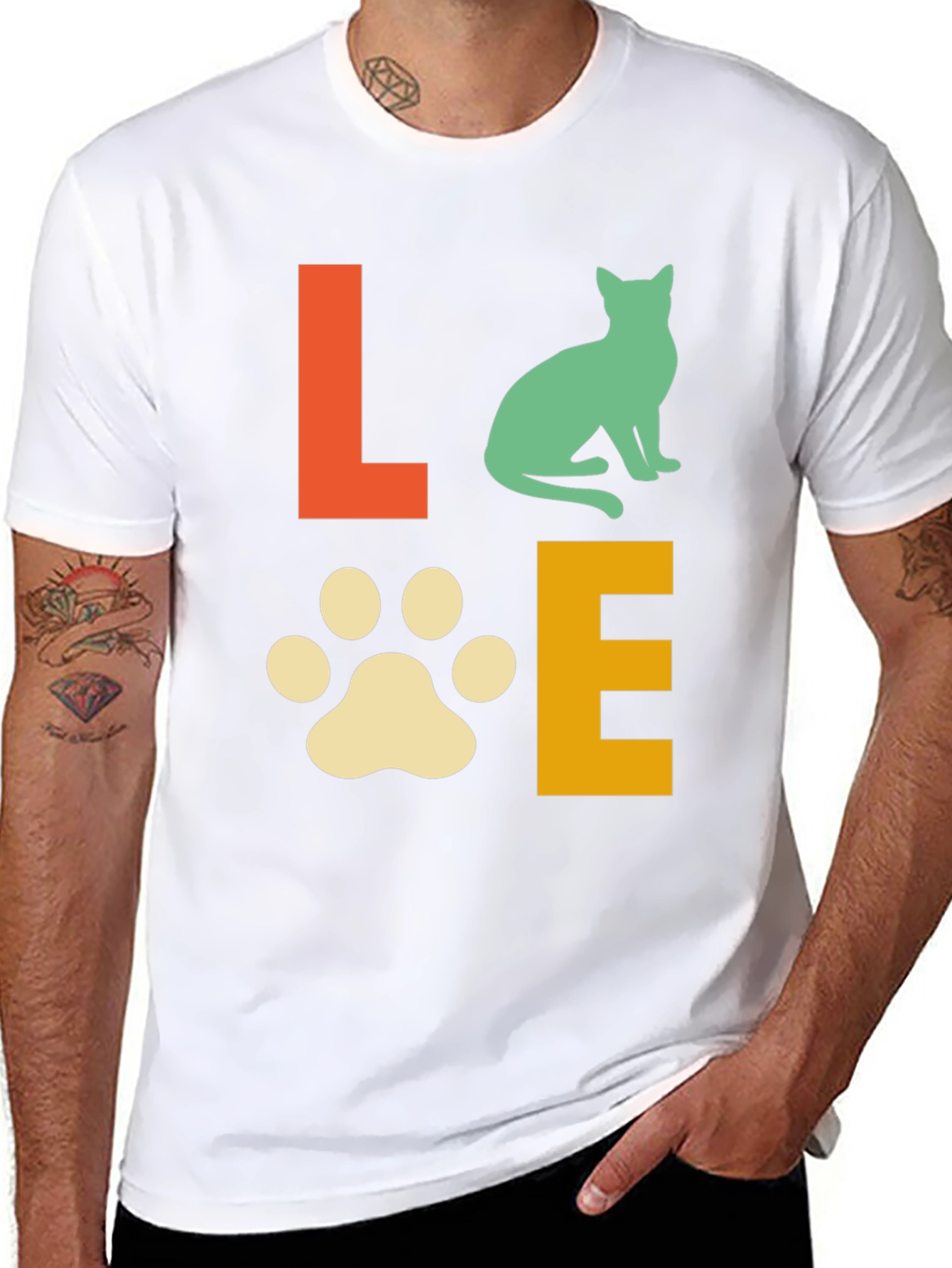 Black Love Cat T-Shirt view 8