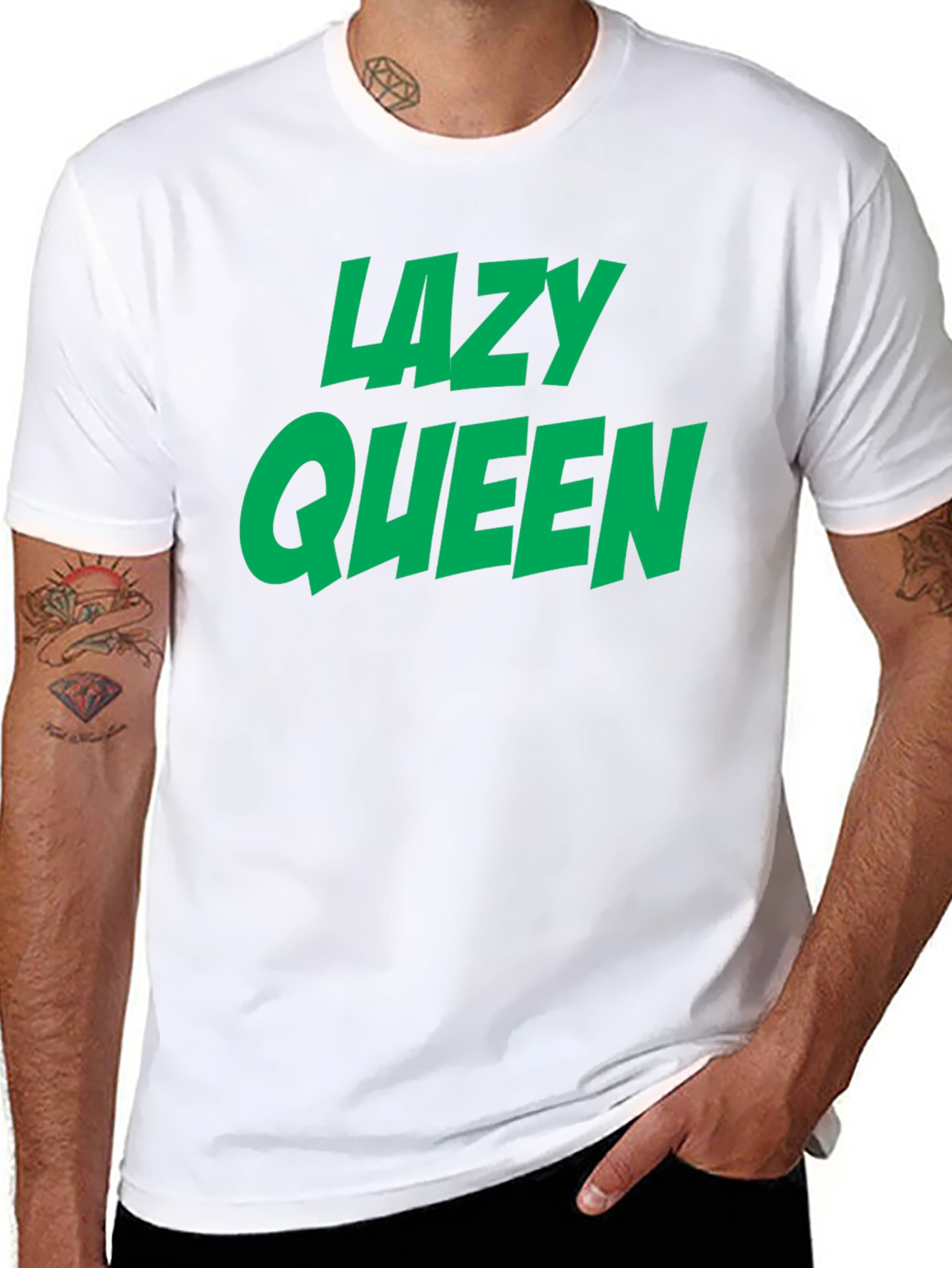 Black Lazy Queen Graphic Tee - Black view 8
