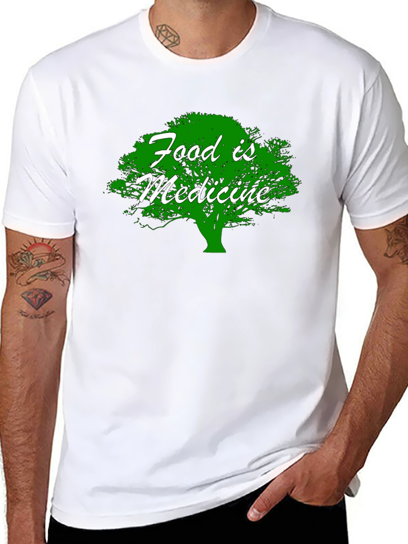 Black Food is Medicine T-Shirt - Organic Health Tee view 8
