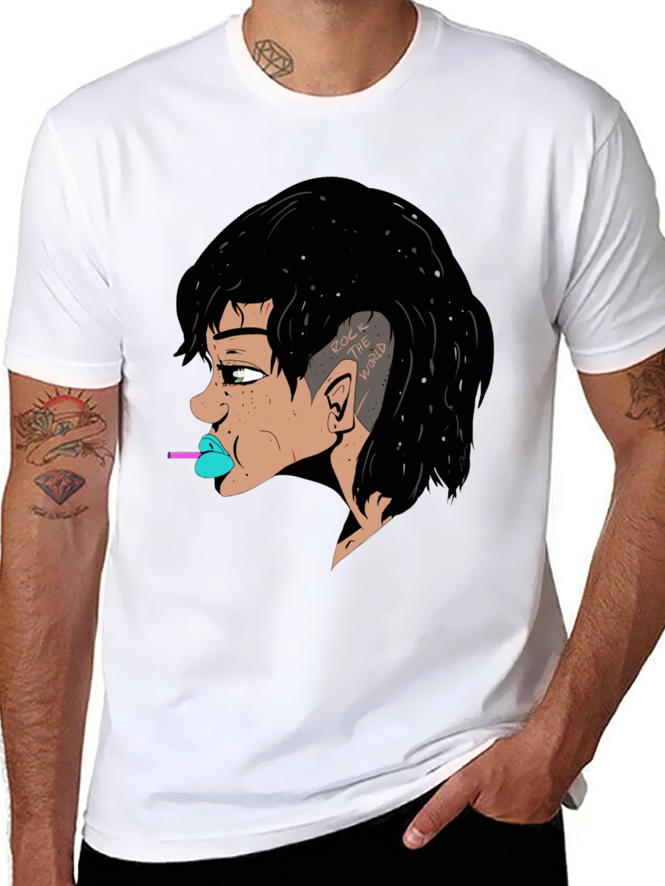 Black Rock the World Graphic Tee - Edgy Style view 8