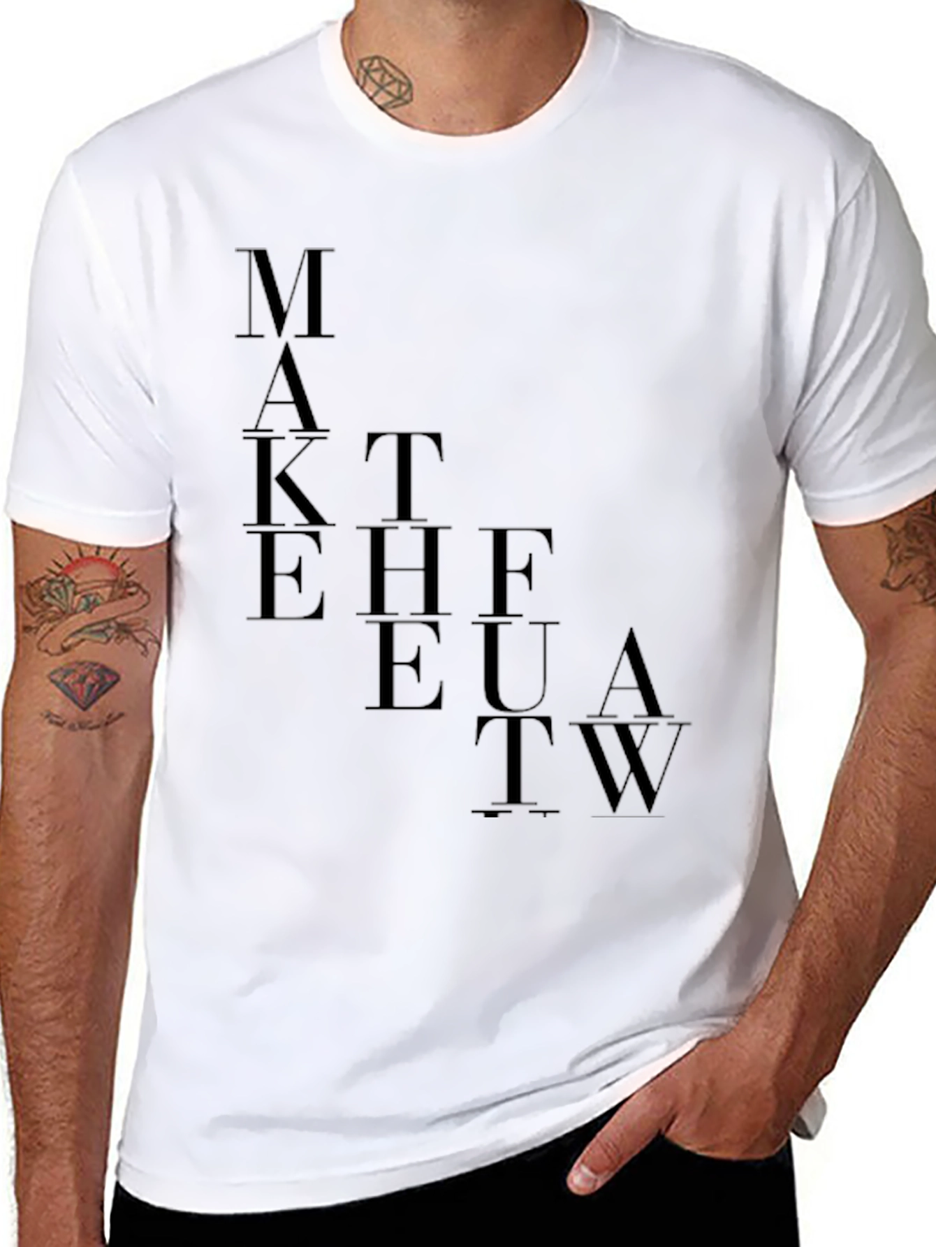 Black Modern Graphic Tee - Make the Future Work view 8