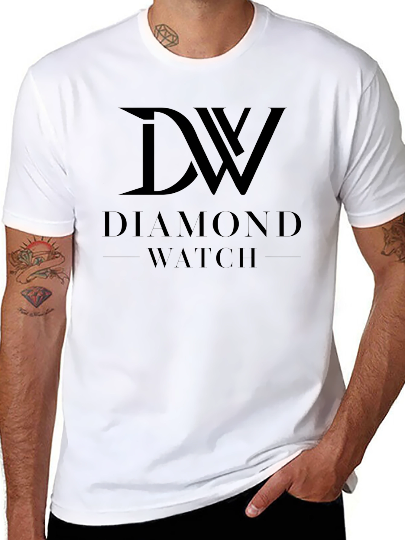 Black Diamond Watch Graphic Tee - Stylish Black T-Shirt view 8