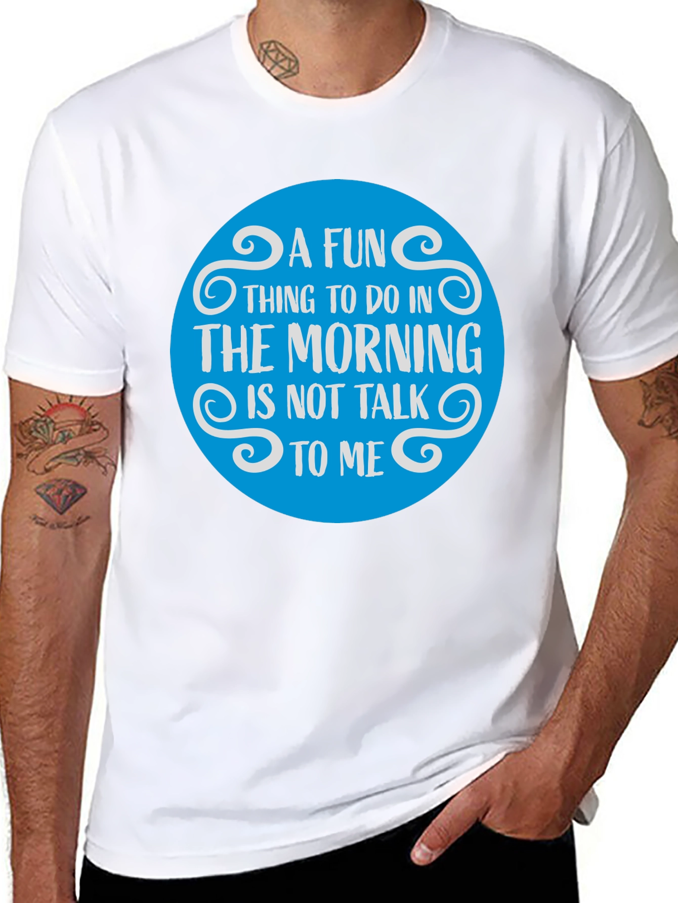 Black Funny Morning T-Shirt - "Do Not Talk To Me" view 8